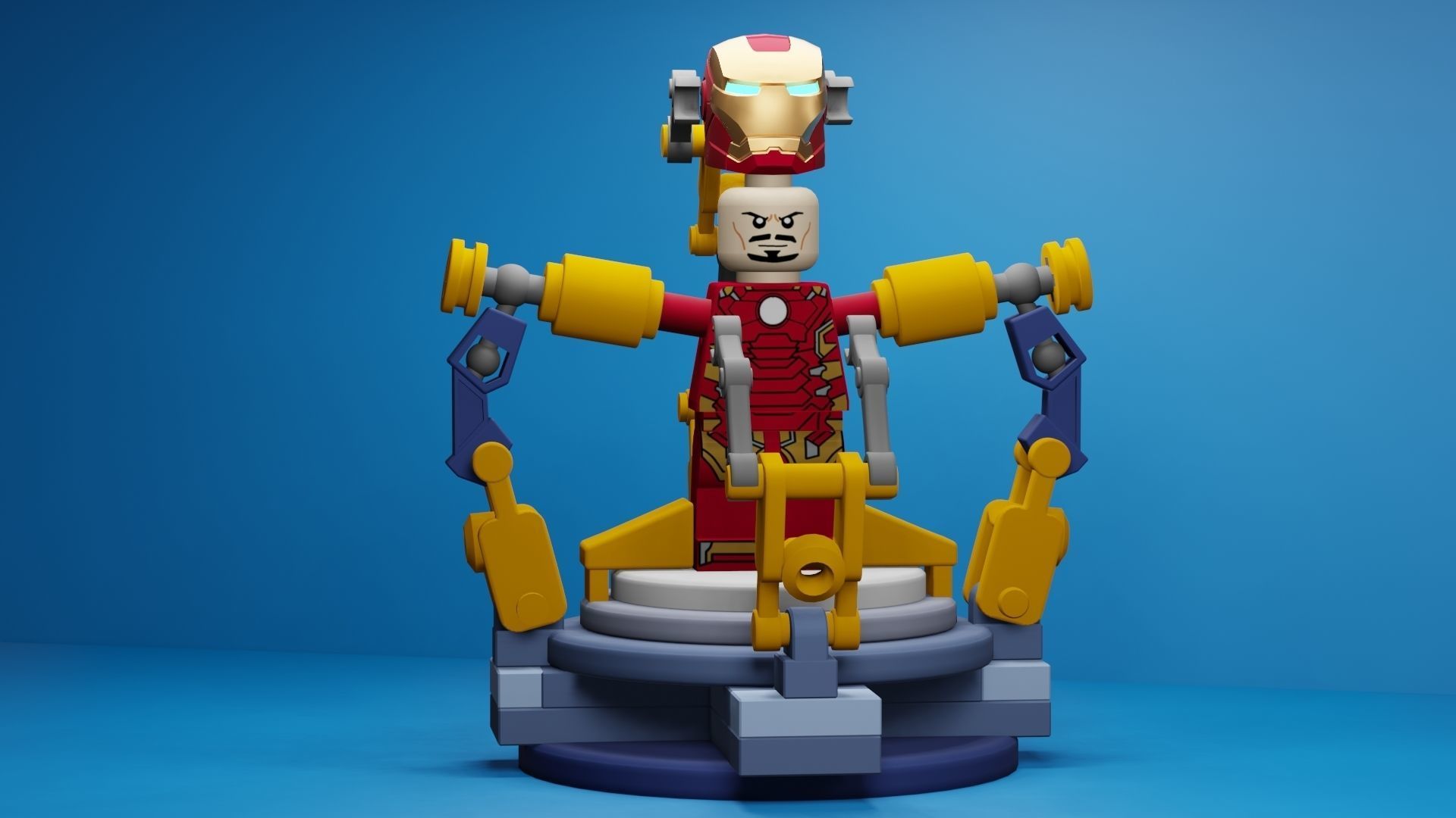 Lego Iron Man 3D model_55