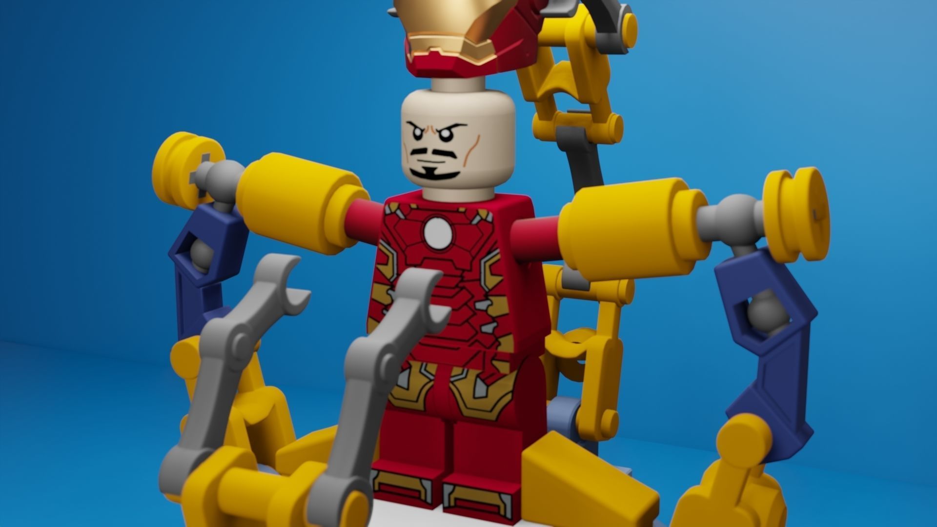 Lego Iron Man 3D model_1