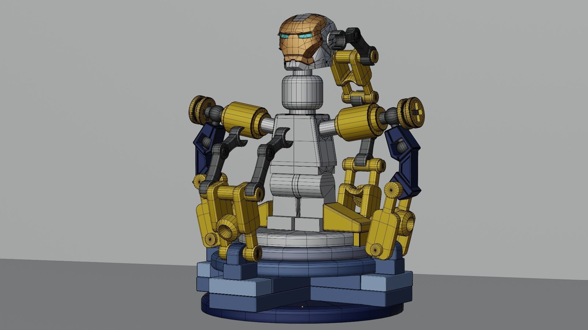 Lego Iron Man 3D model_10