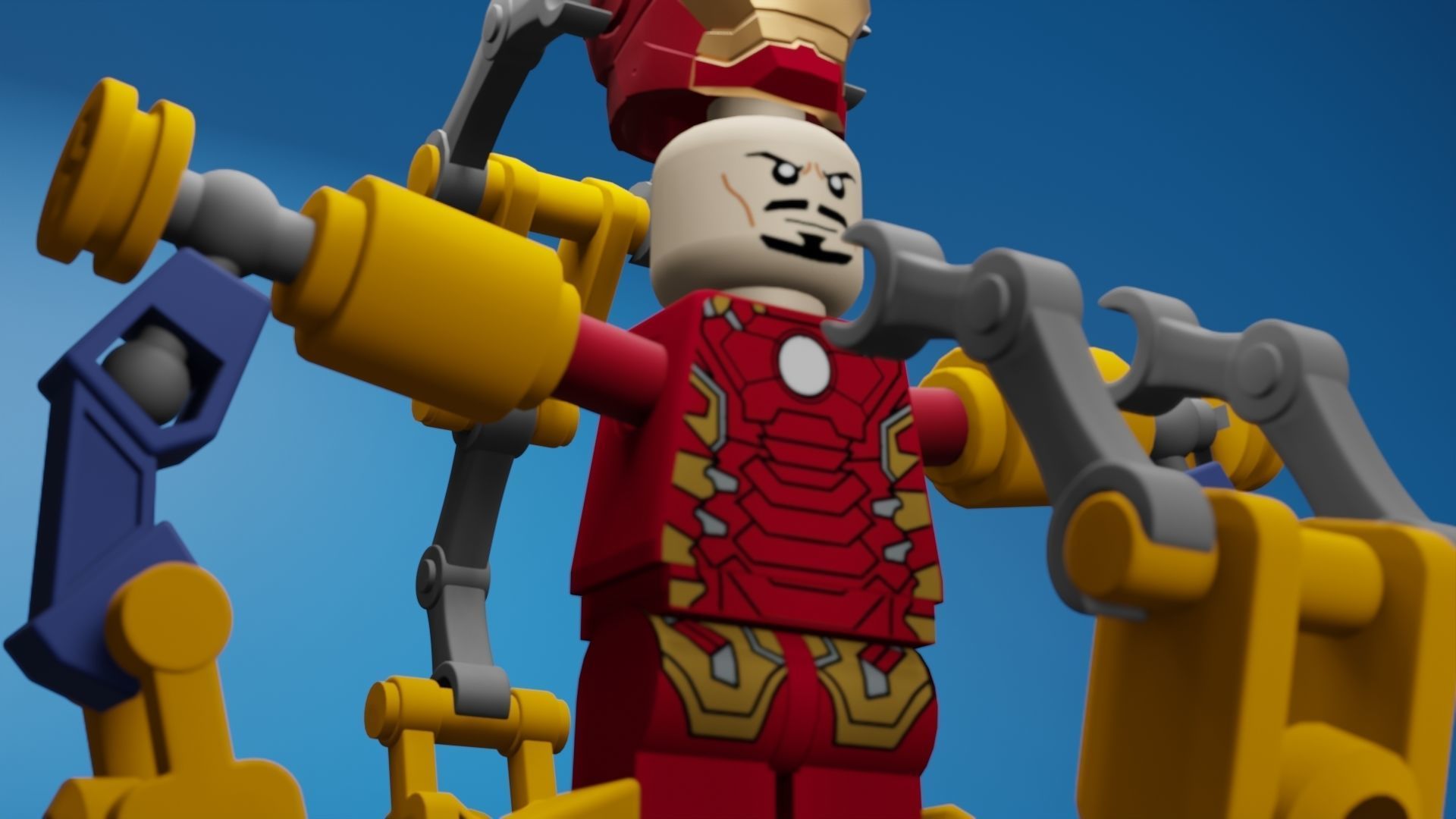 Lego Iron Man 3D model_4