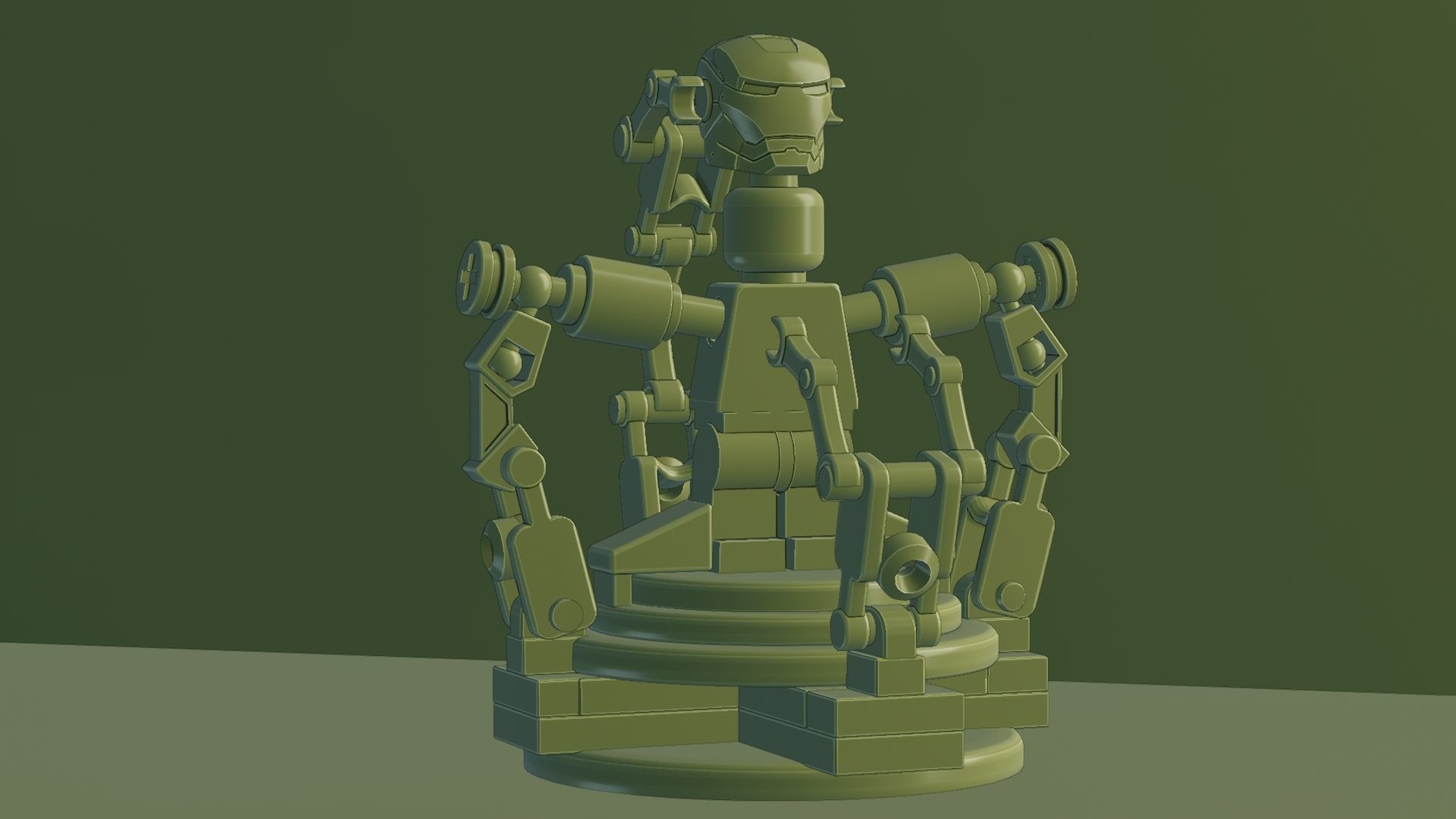 Lego Iron Man 3D model_90