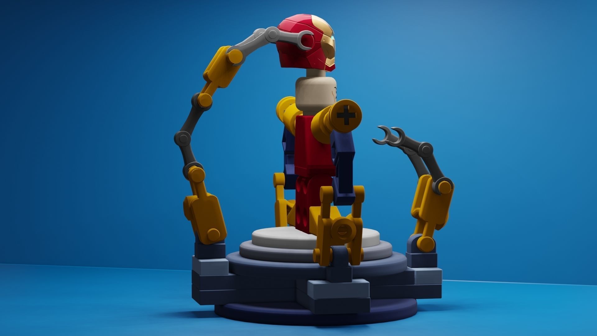 Lego Iron Man 3D model_41