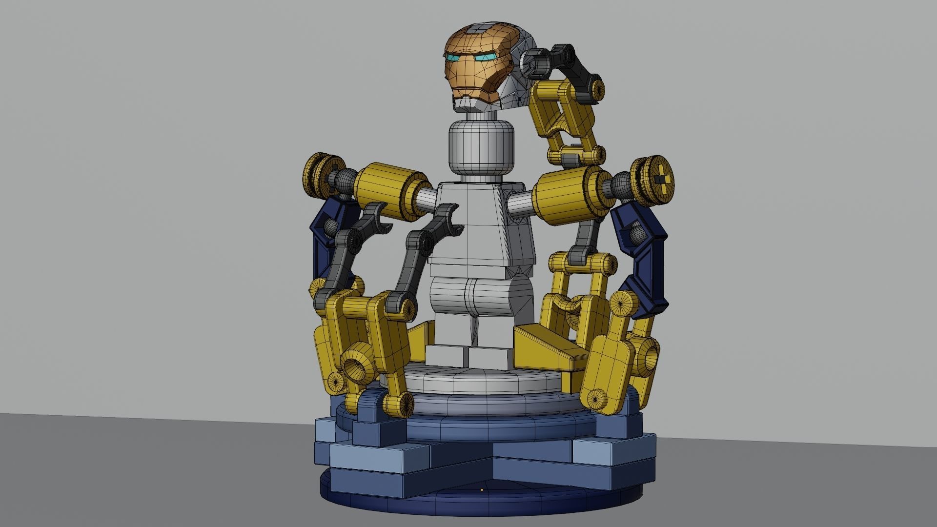 Lego Iron Man 3D model_12