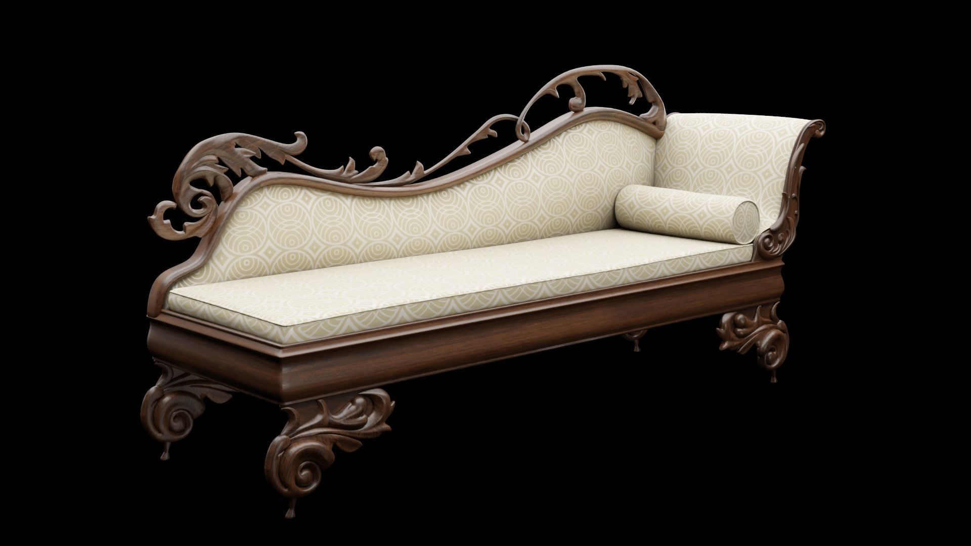 Vintage Sofa 3D model_2