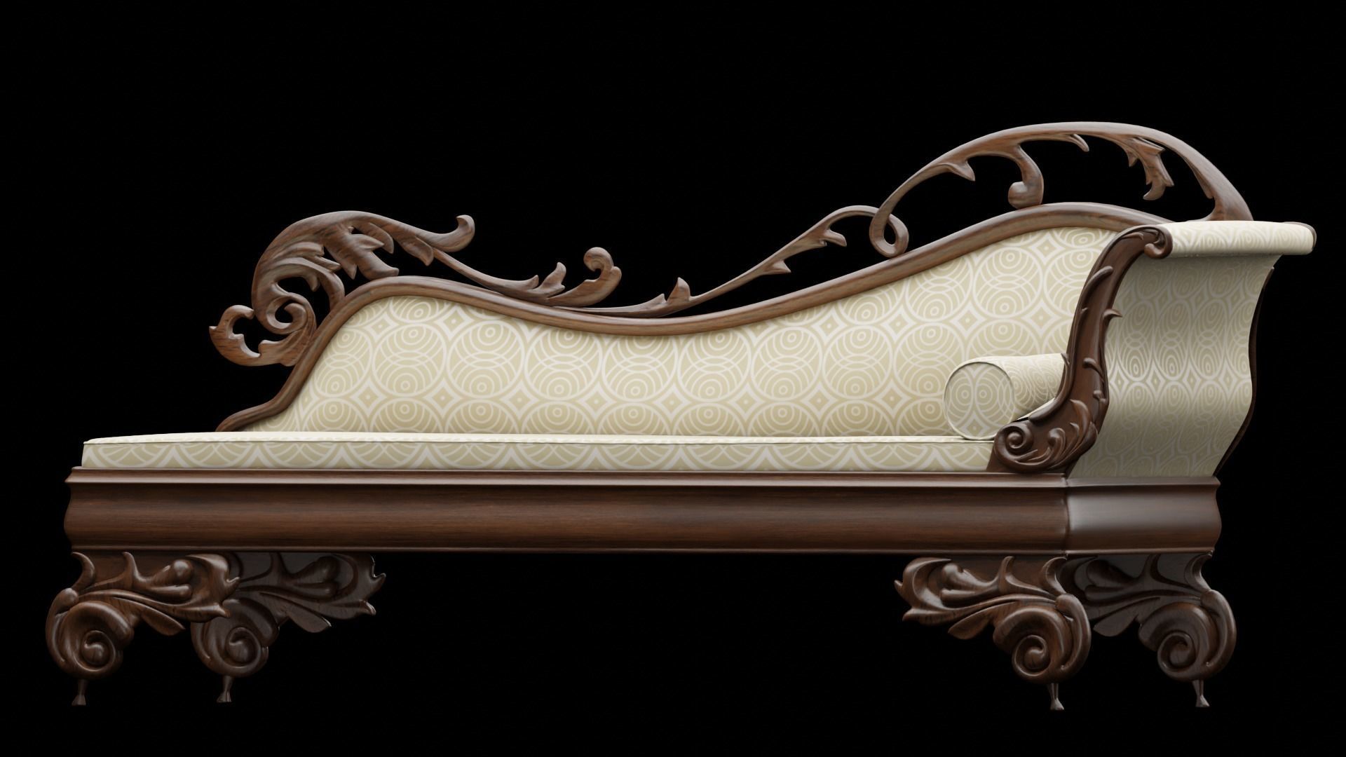 Vintage Sofa 3D model_1