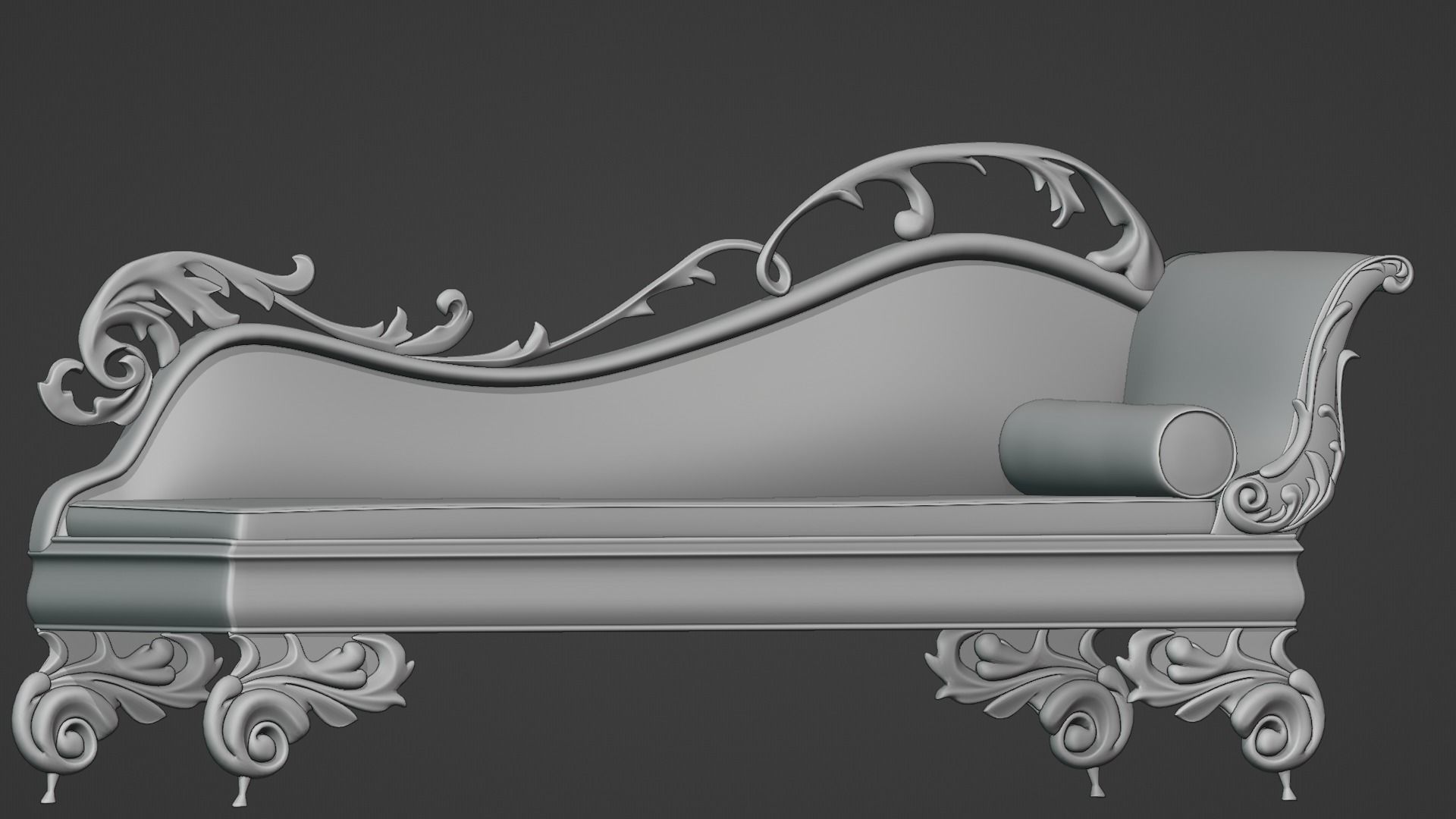 Vintage Sofa 3D model_3