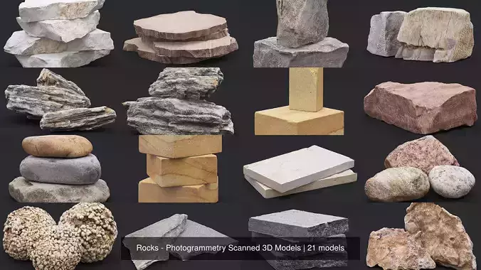 Rocks - Photogrammetry Scanned 3D Models