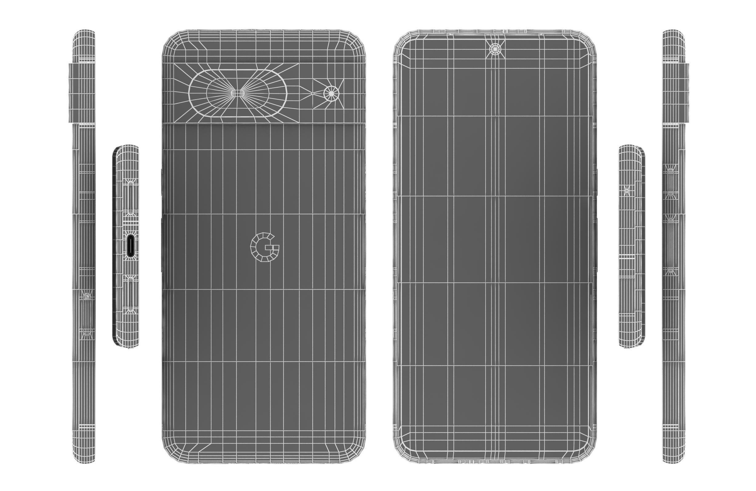 Google Pixel 8 Gray 3D model_15