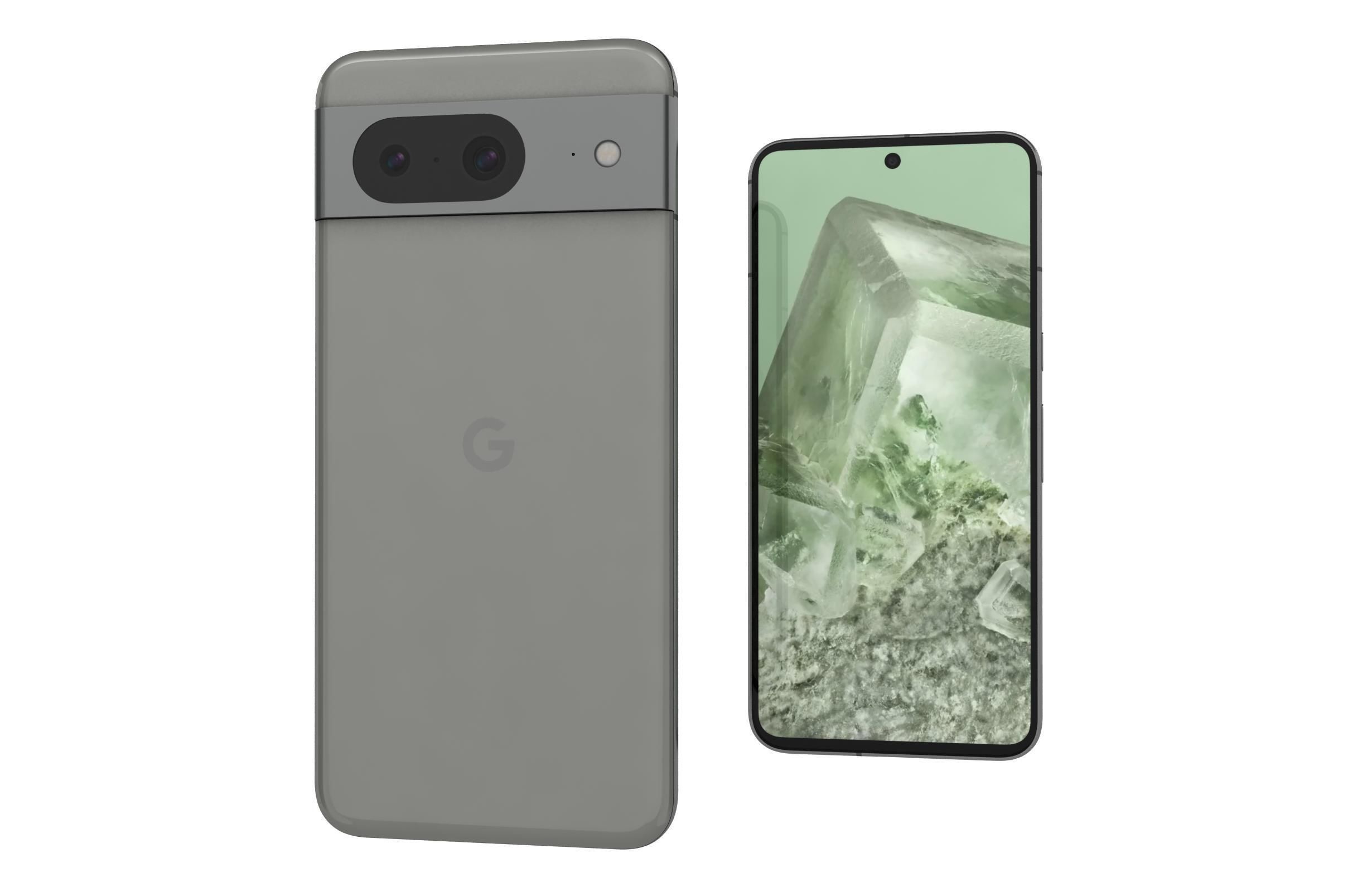 Google Pixel 8 Gray 3D model_8