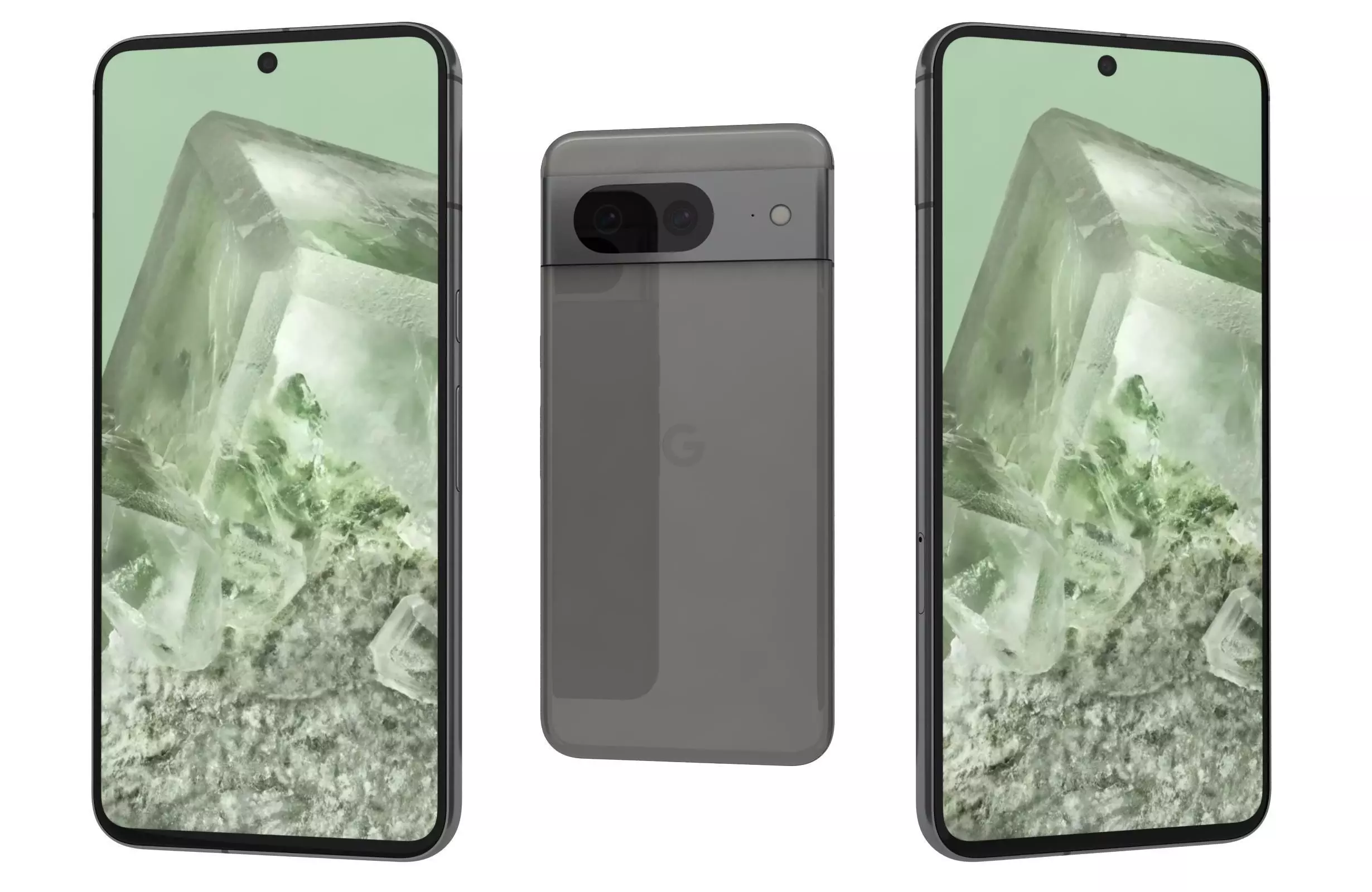 Google Pixel 8 Gray 3D model_0