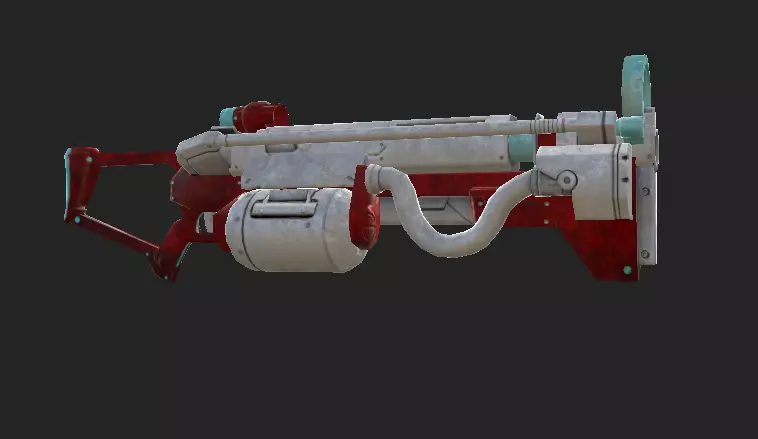 Lightning Gun Low-poly 3D model_0