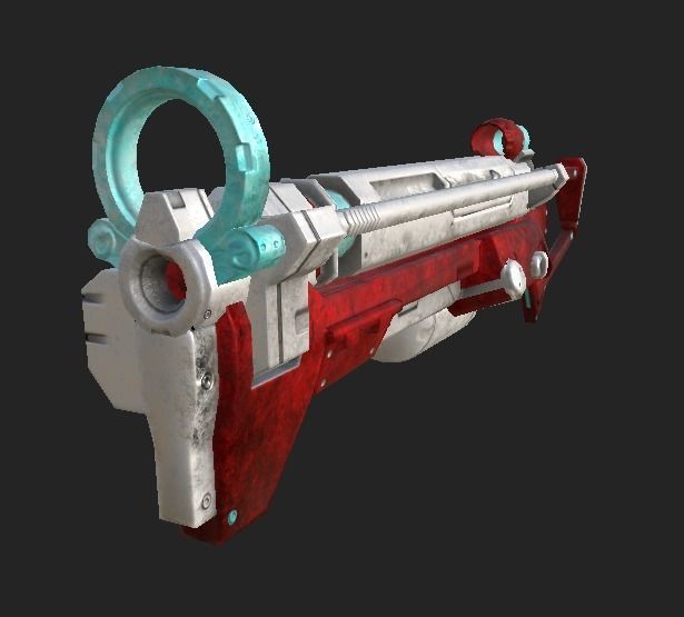 Lightning Gun Low-poly 3D model_3
