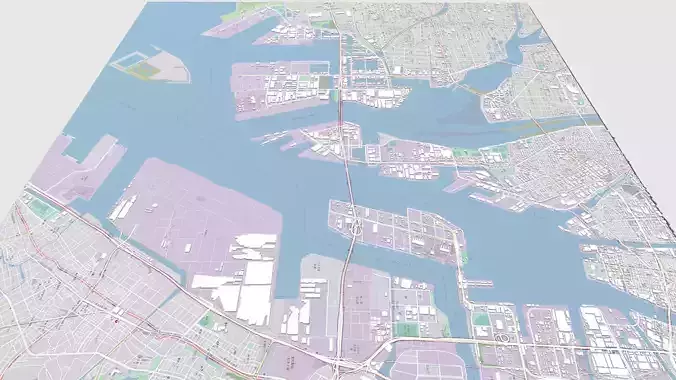 Nagoya port Japan 3D model
