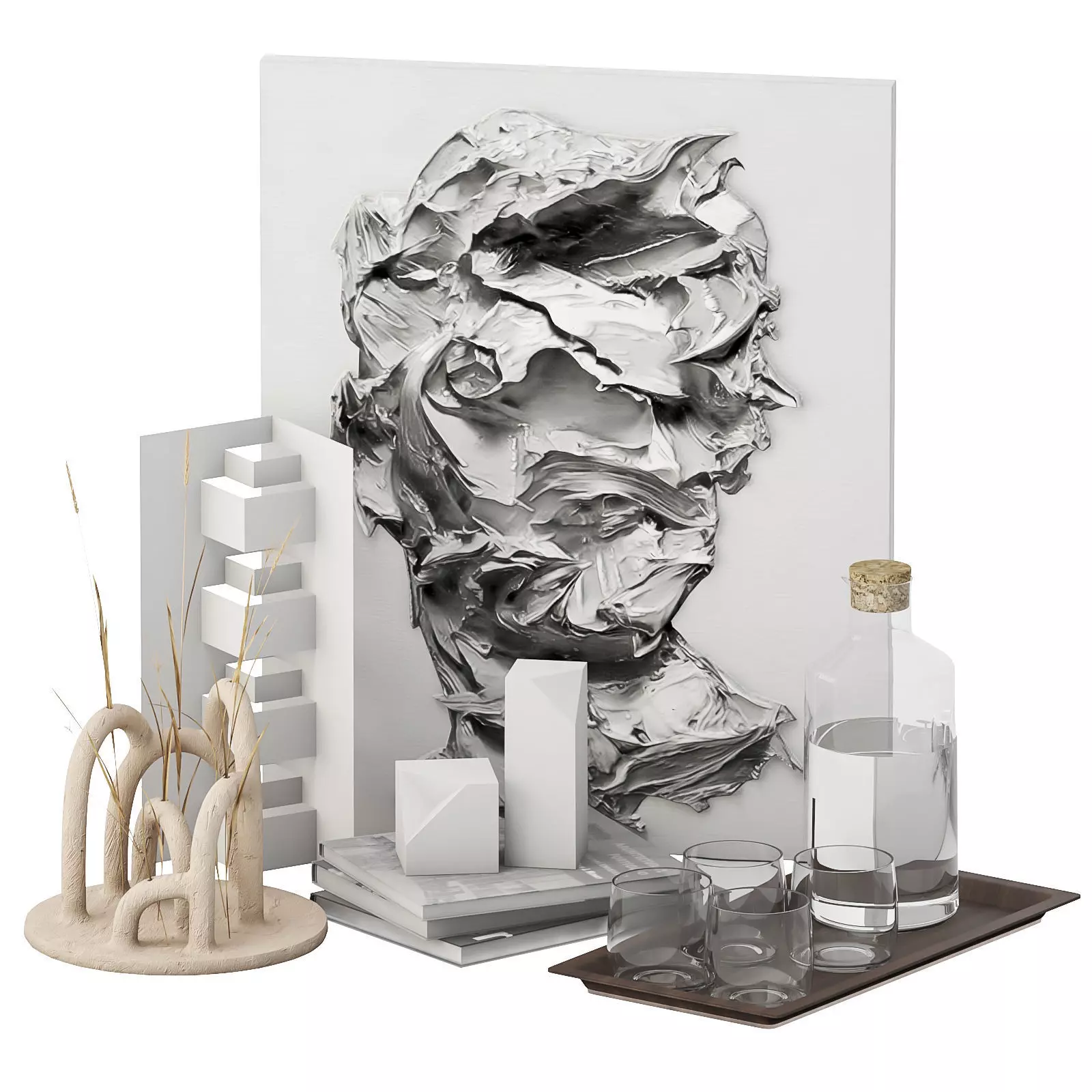 Dec Set Plaster portrait 04 3D model_0