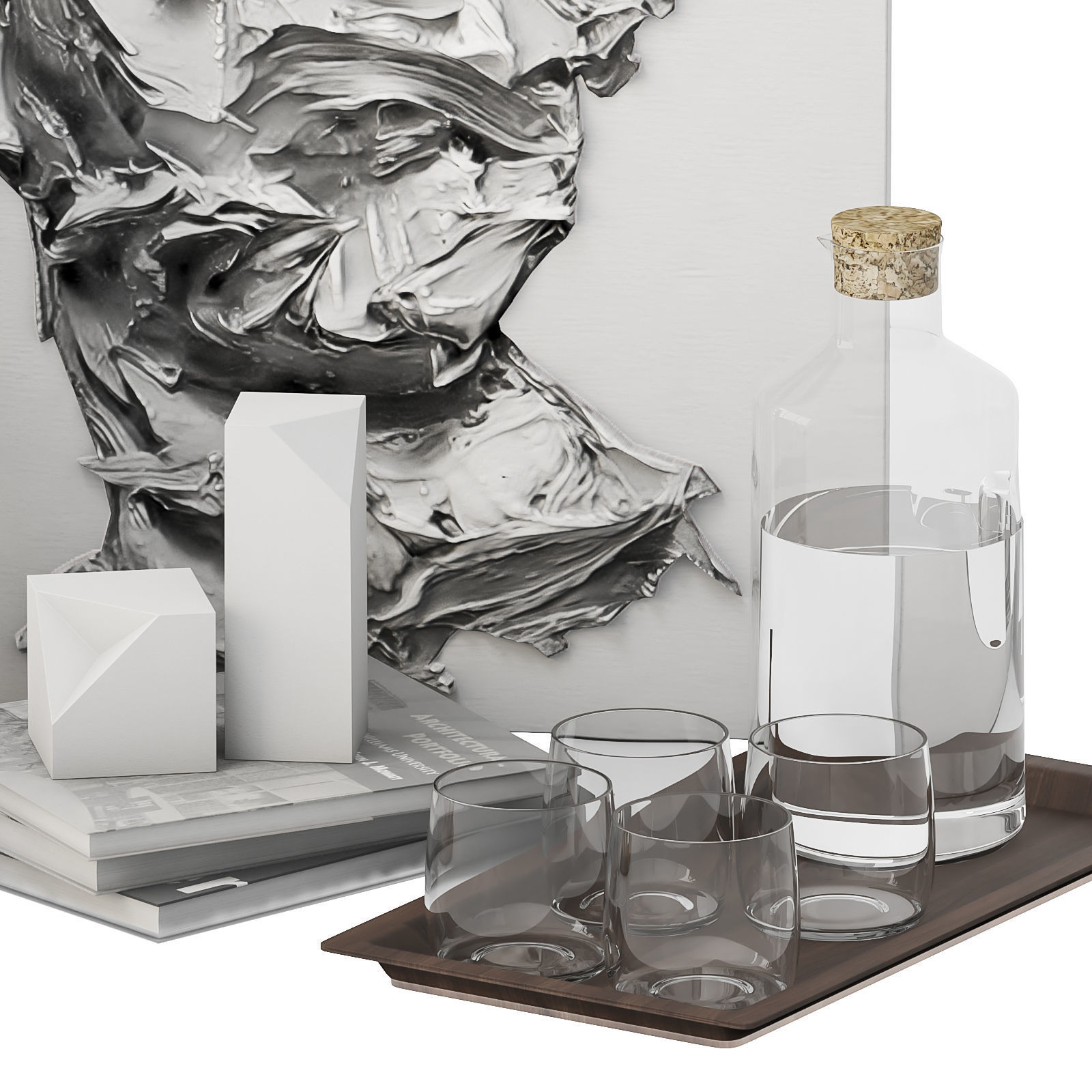 Dec Set Plaster portrait 04 3D model_2