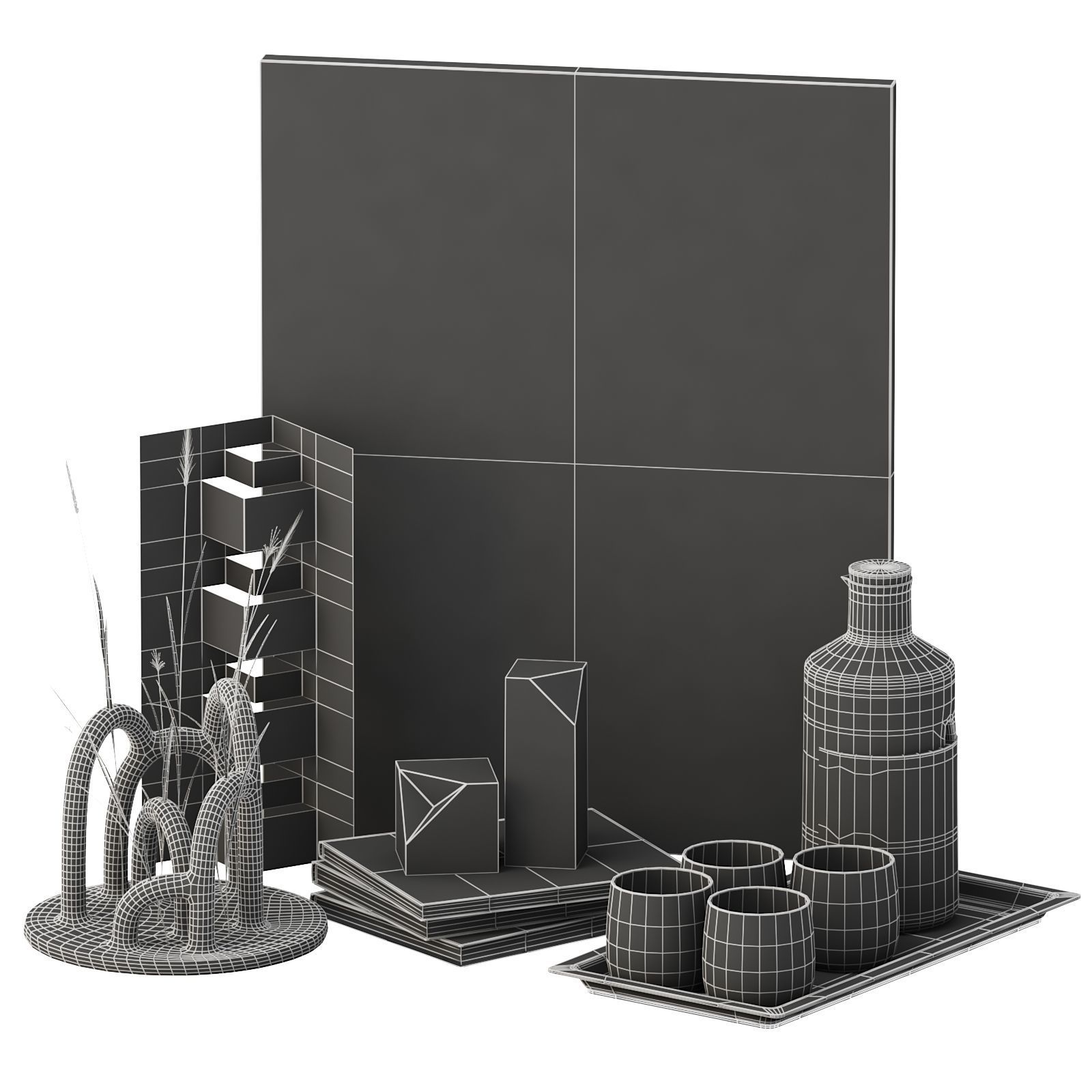 Dec Set Plaster portrait 04 3D model_5