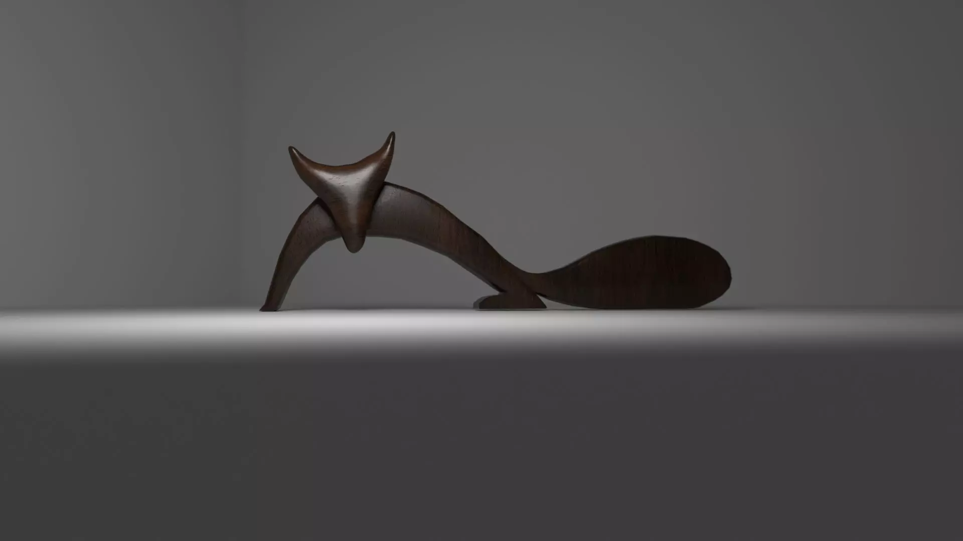 FOX WOODEN 3D model_0