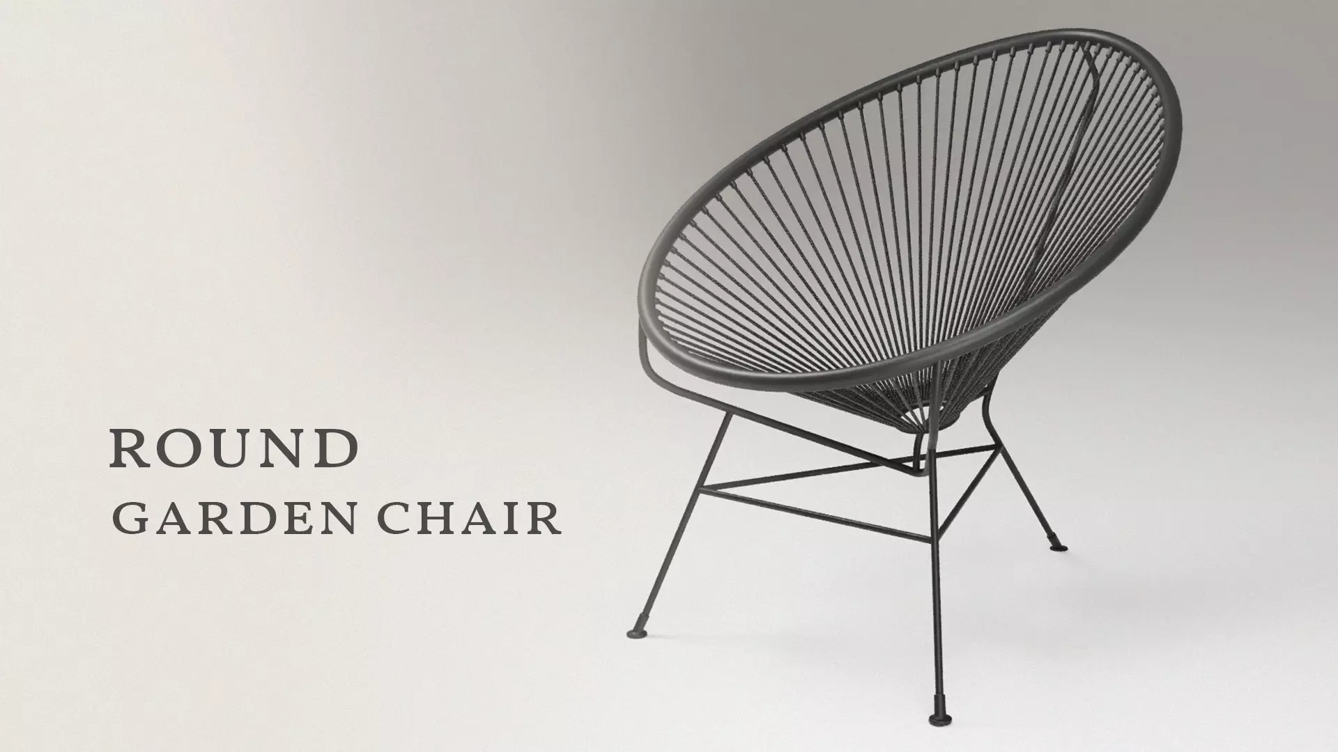 Round garden chair 3D model