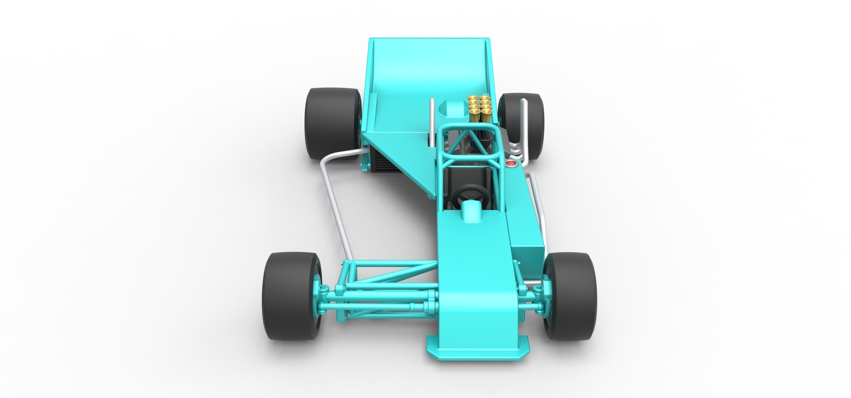 Supermodified rear engine race car Version 2 Scale 1 to 25 3D print model_8
