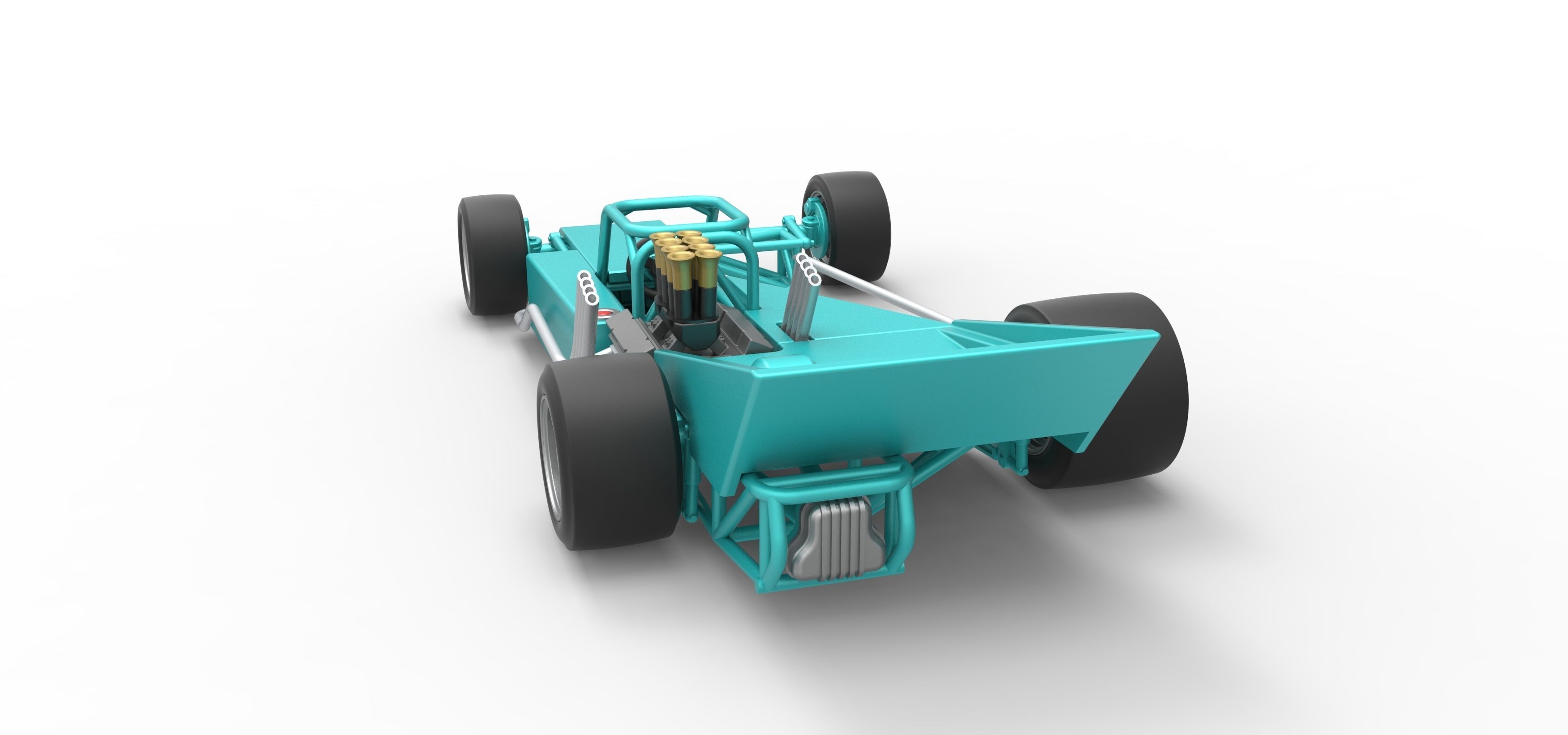 Supermodified rear engine race car Version 2 Scale 1 to 25 3D print model_14