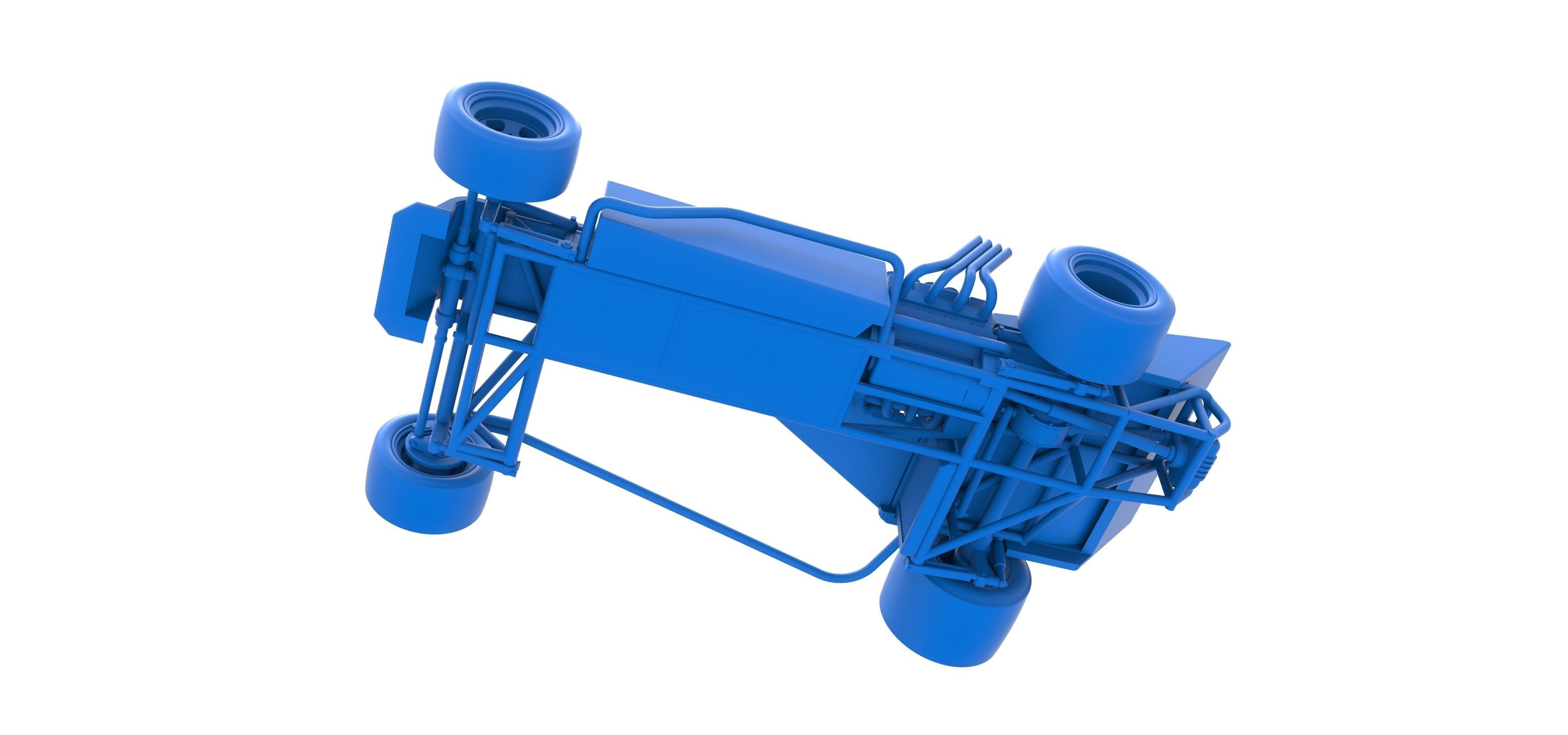 Supermodified rear engine race car Version 2 Scale 1 to 25 3D print model_28