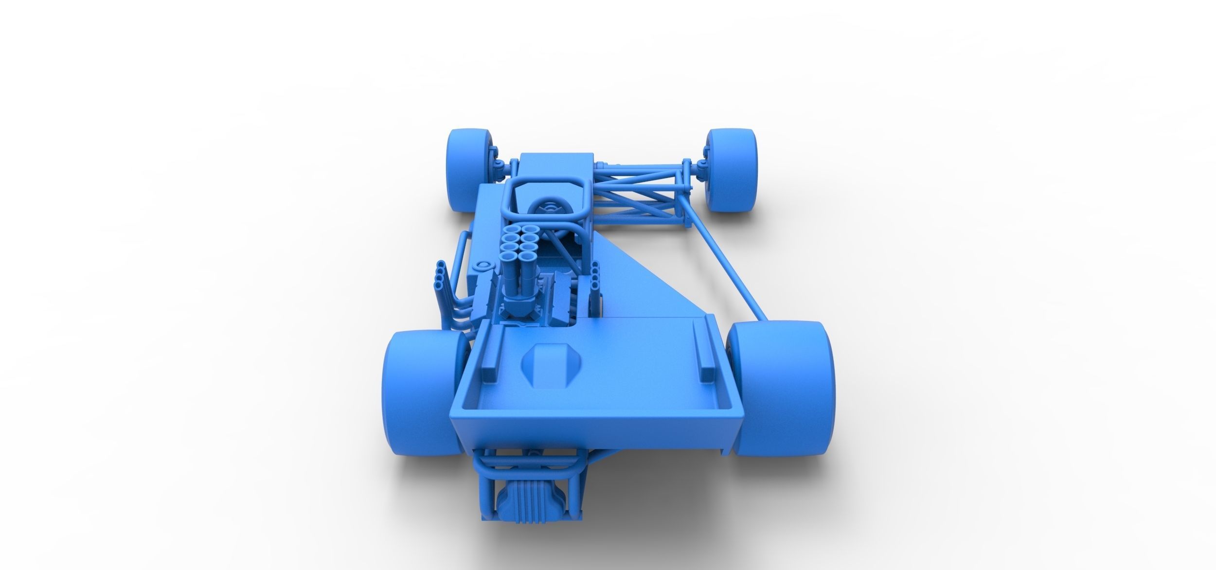 Supermodified rear engine race car Version 2 Scale 1 to 25 3D print model_42