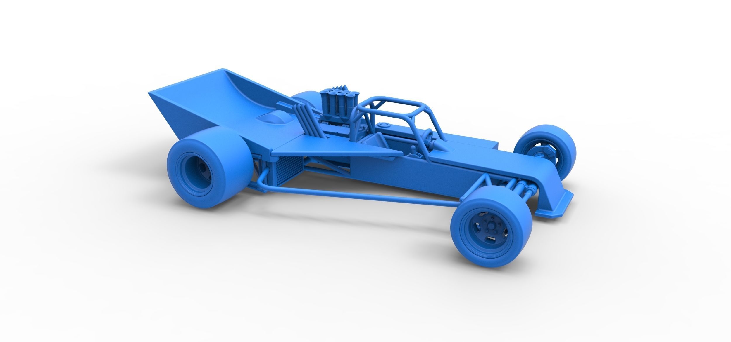 Supermodified rear engine race car Version 2 Scale 1 to 25 3D print model_47