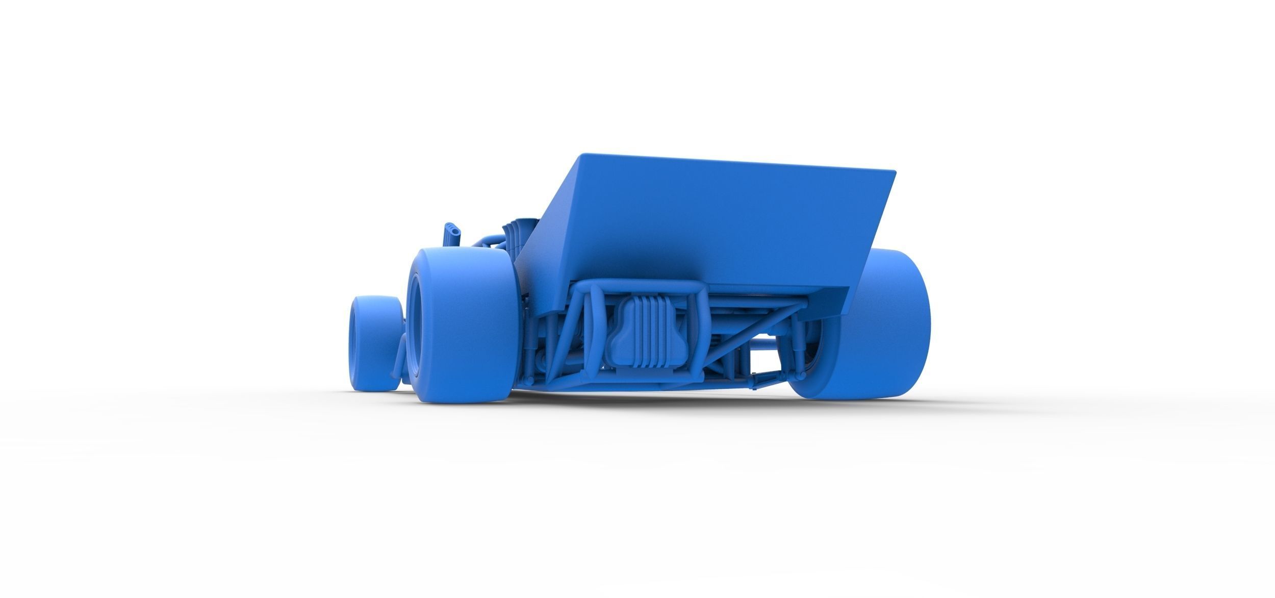 Supermodified rear engine race car Version 2 Scale 1 to 25 3D print model_40
