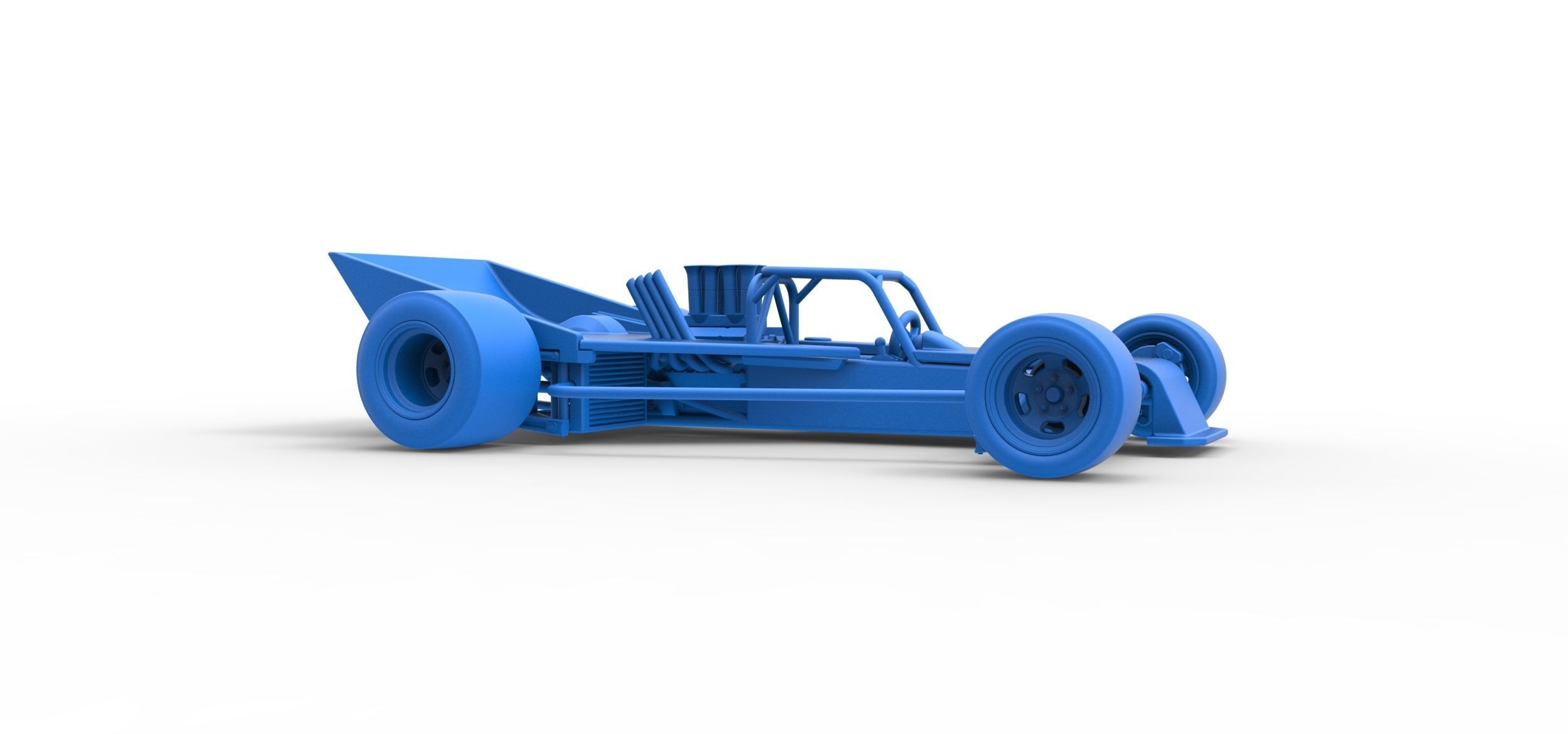 Supermodified rear engine race car Version 2 Scale 1 to 25 3D print model_48