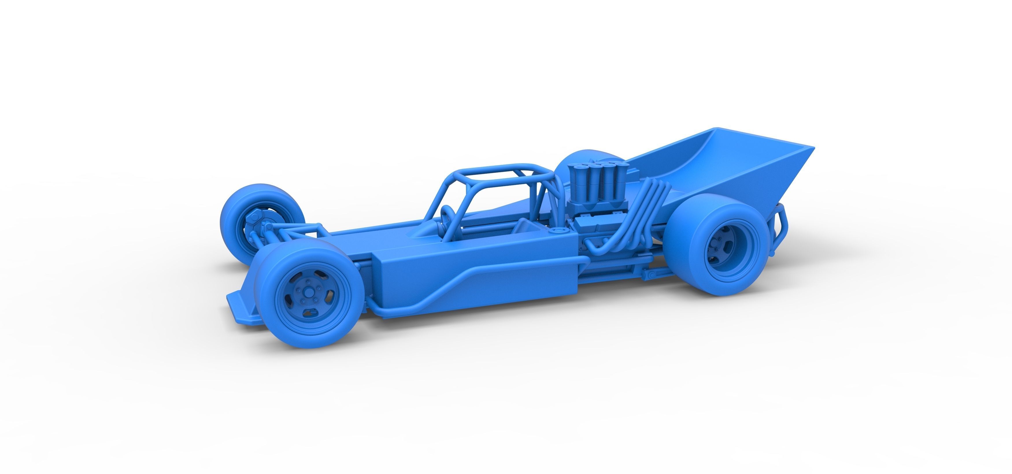 Supermodified rear engine race car Version 2 Scale 1 to 25 3D print model_26