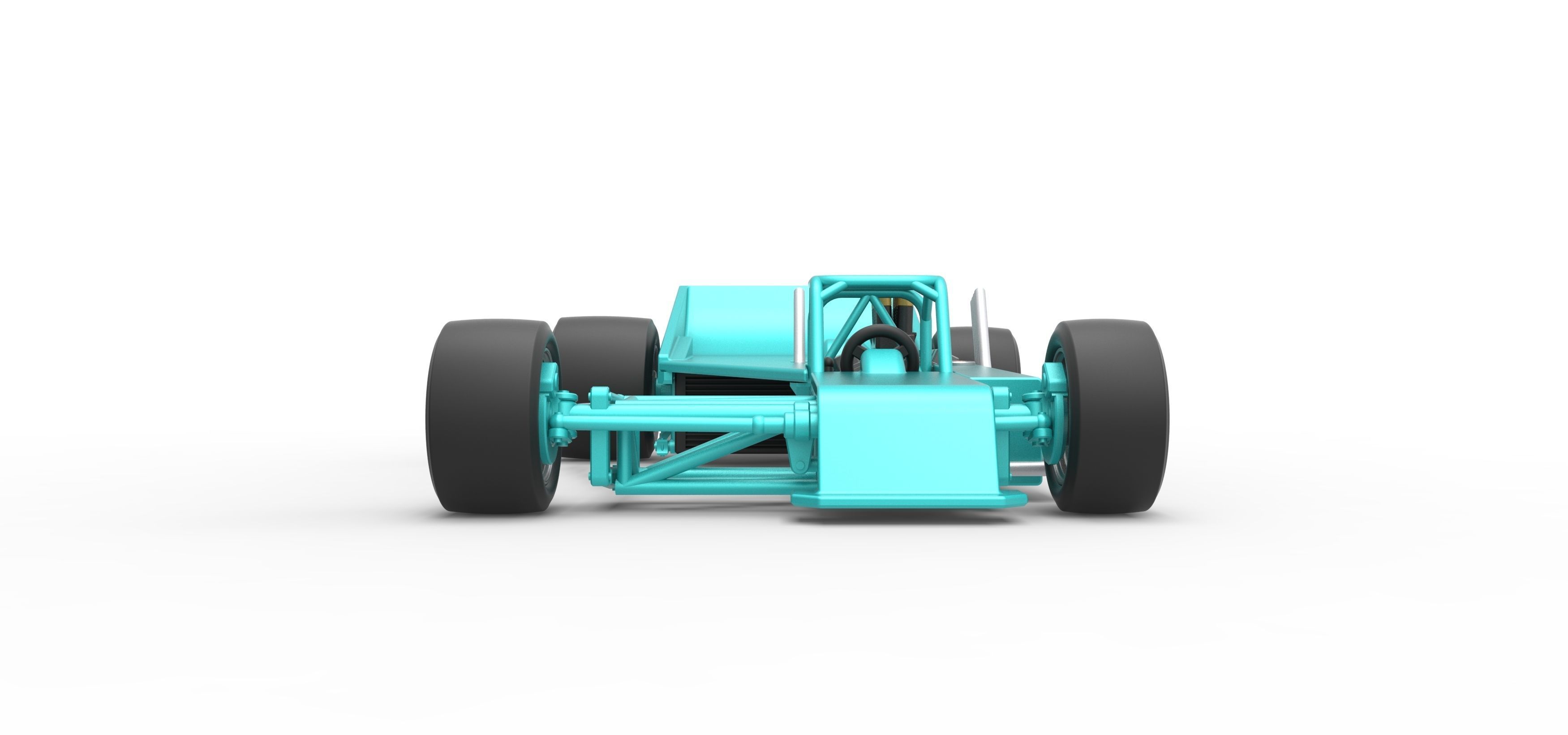 Supermodified rear engine race car Version 2 Scale 1 to 25 3D print model_7