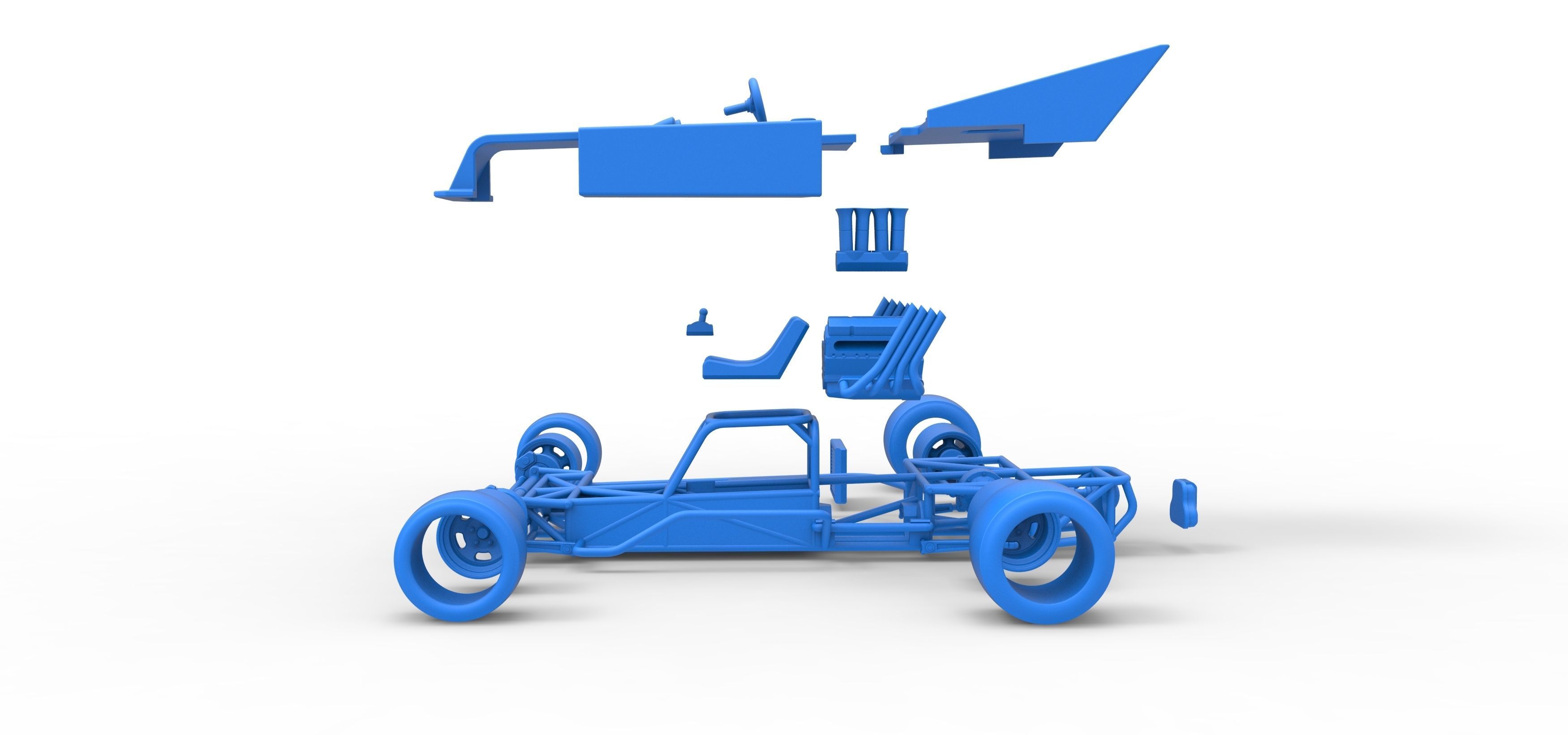 Supermodified rear engine race car Version 2 Scale 1 to 25 3D print model_54