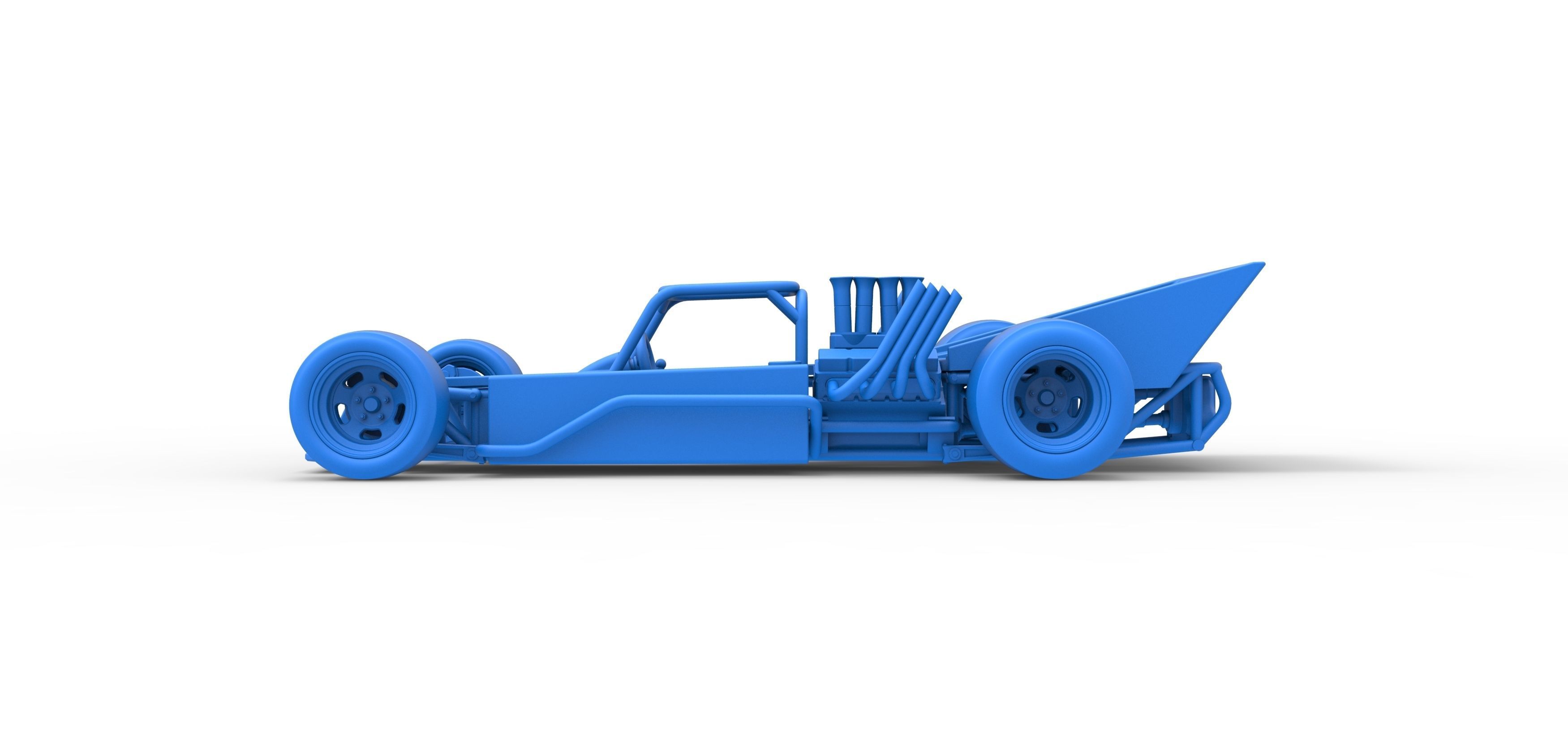 Supermodified rear engine race car Version 2 Scale 1 to 25 3D print model_36