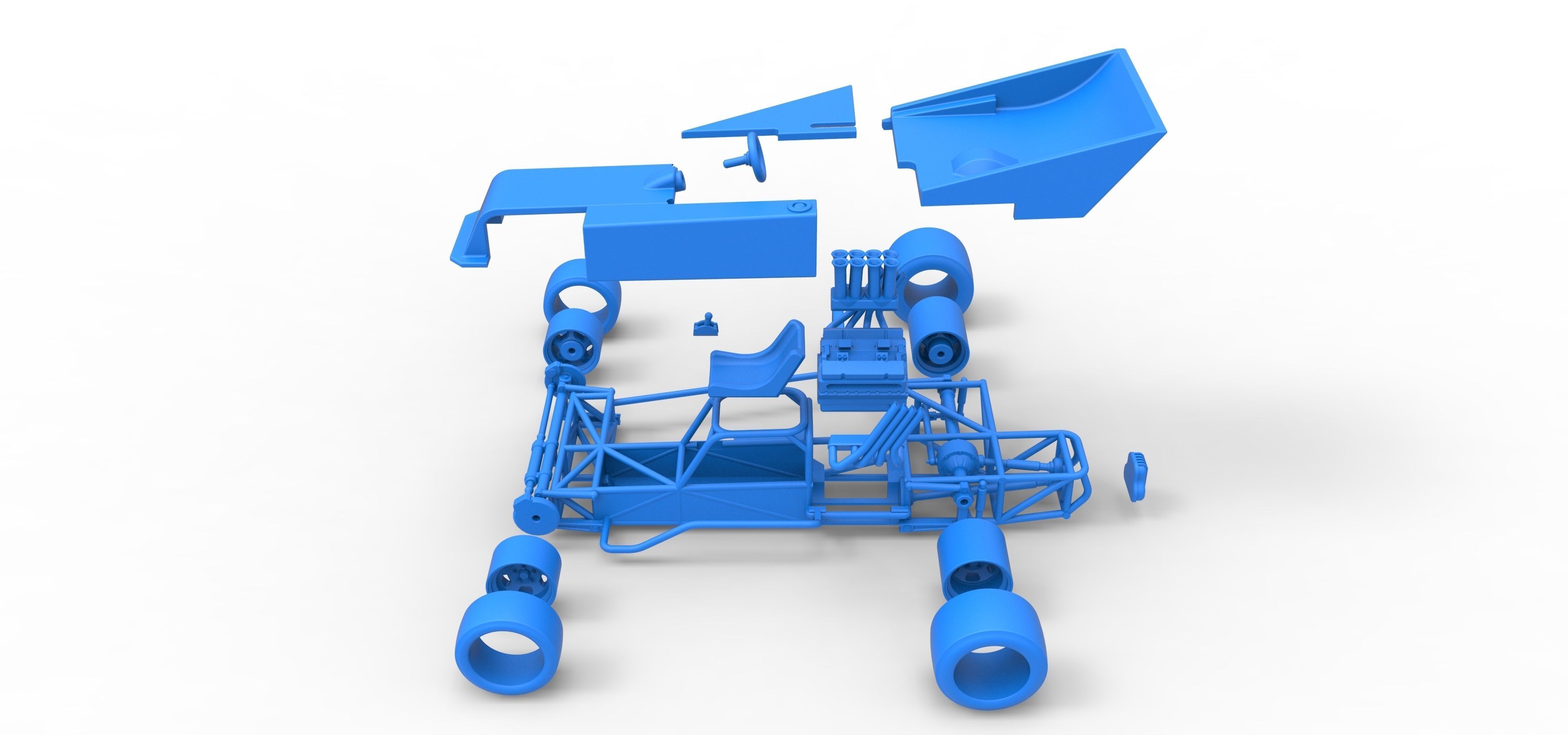 Supermodified rear engine race car Version 2 Scale 1 to 25 3D print model_55