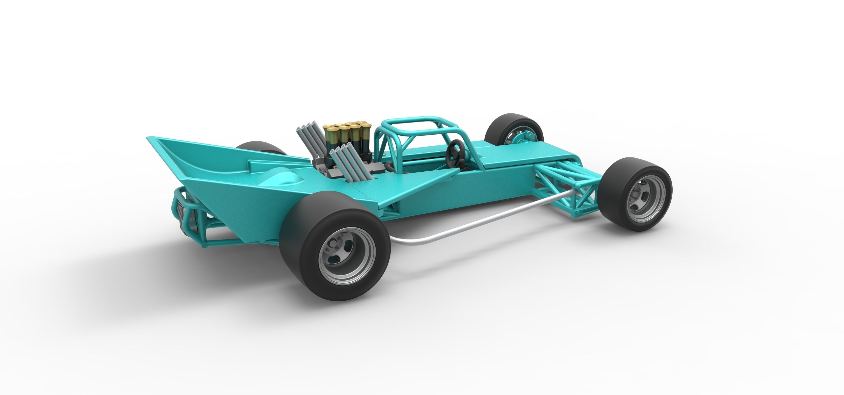 Supermodified rear engine race car Version 2 Scale 1 to 25 3D print model_18