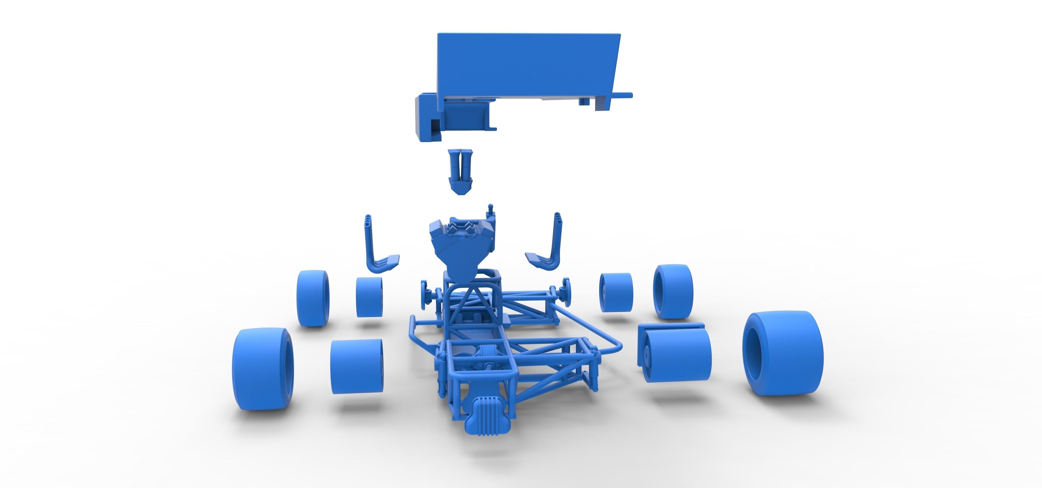 Supermodified rear engine race car Version 2 Scale 1 to 25 3D print model_57