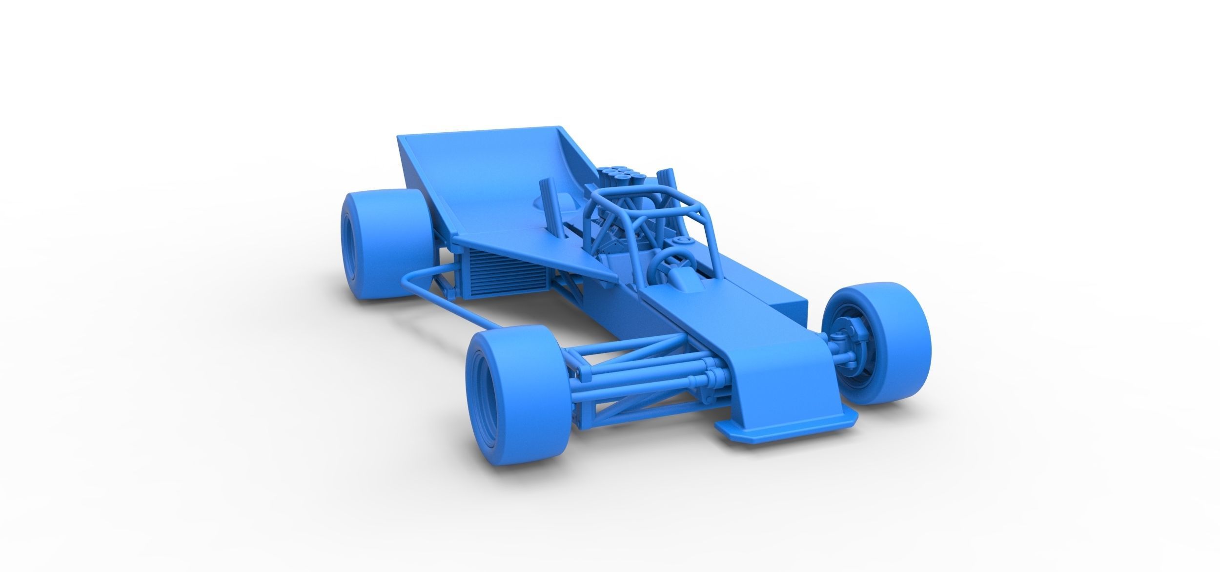 Supermodified rear engine race car Version 2 Scale 1 to 25 3D print model_49
