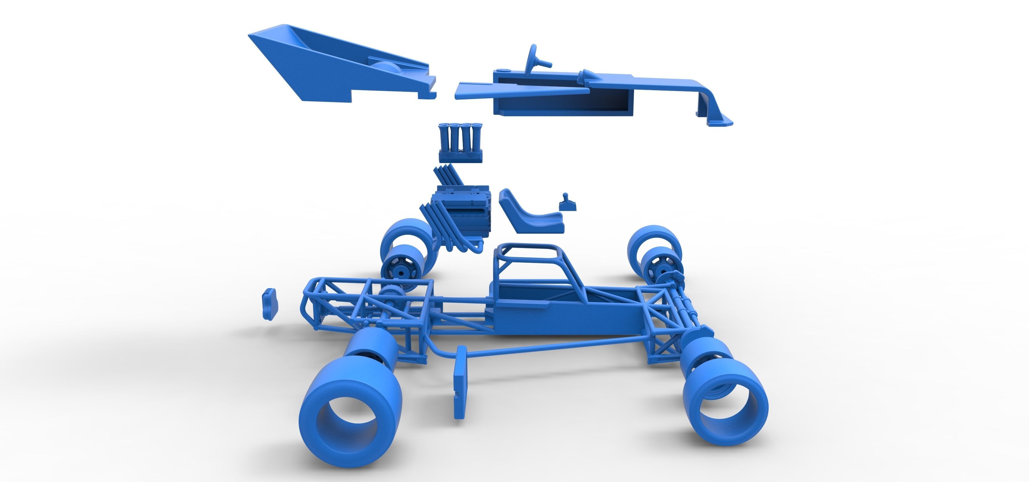 Supermodified rear engine race car Version 2 Scale 1 to 25 3D print model_59