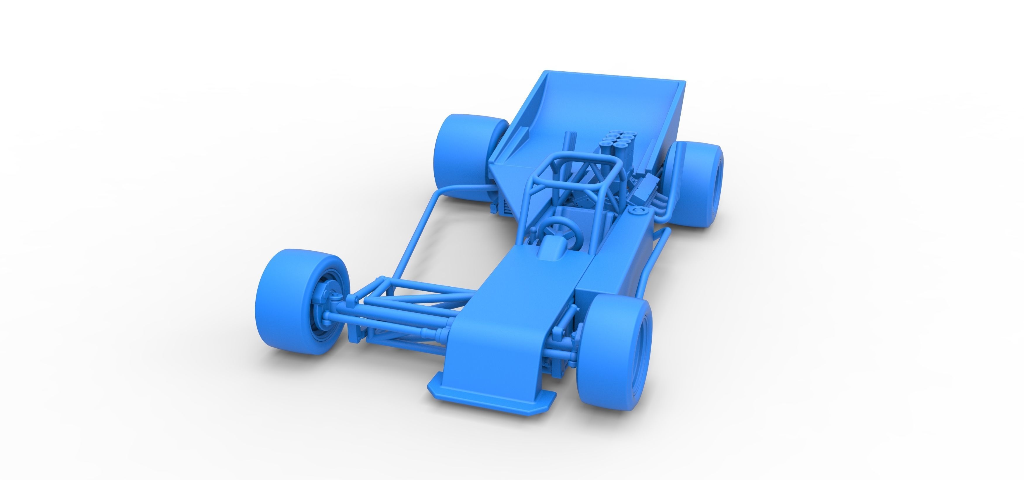 Supermodified rear engine race car Version 2 Scale 1 to 25 3D print model_32