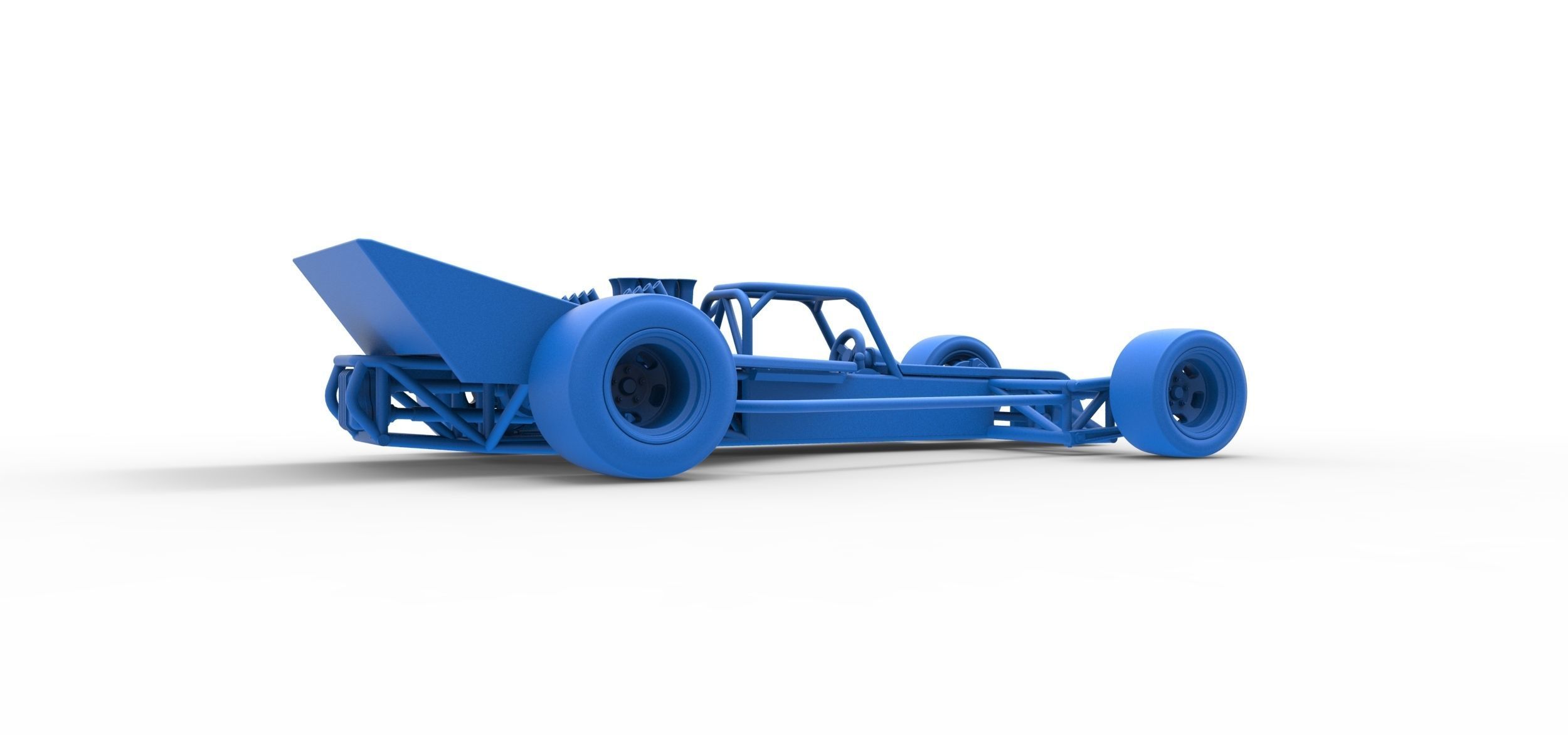Supermodified rear engine race car Version 2 Scale 1 to 25 3D print model_44