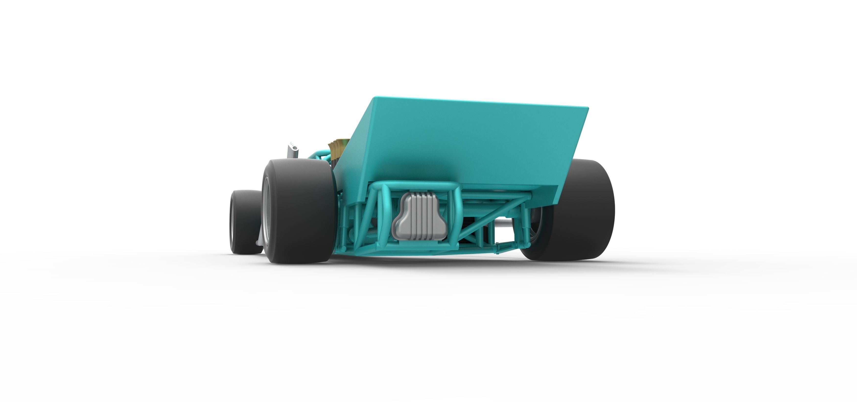 Supermodified rear engine race car Version 2 Scale 1 to 25 3D print model_15