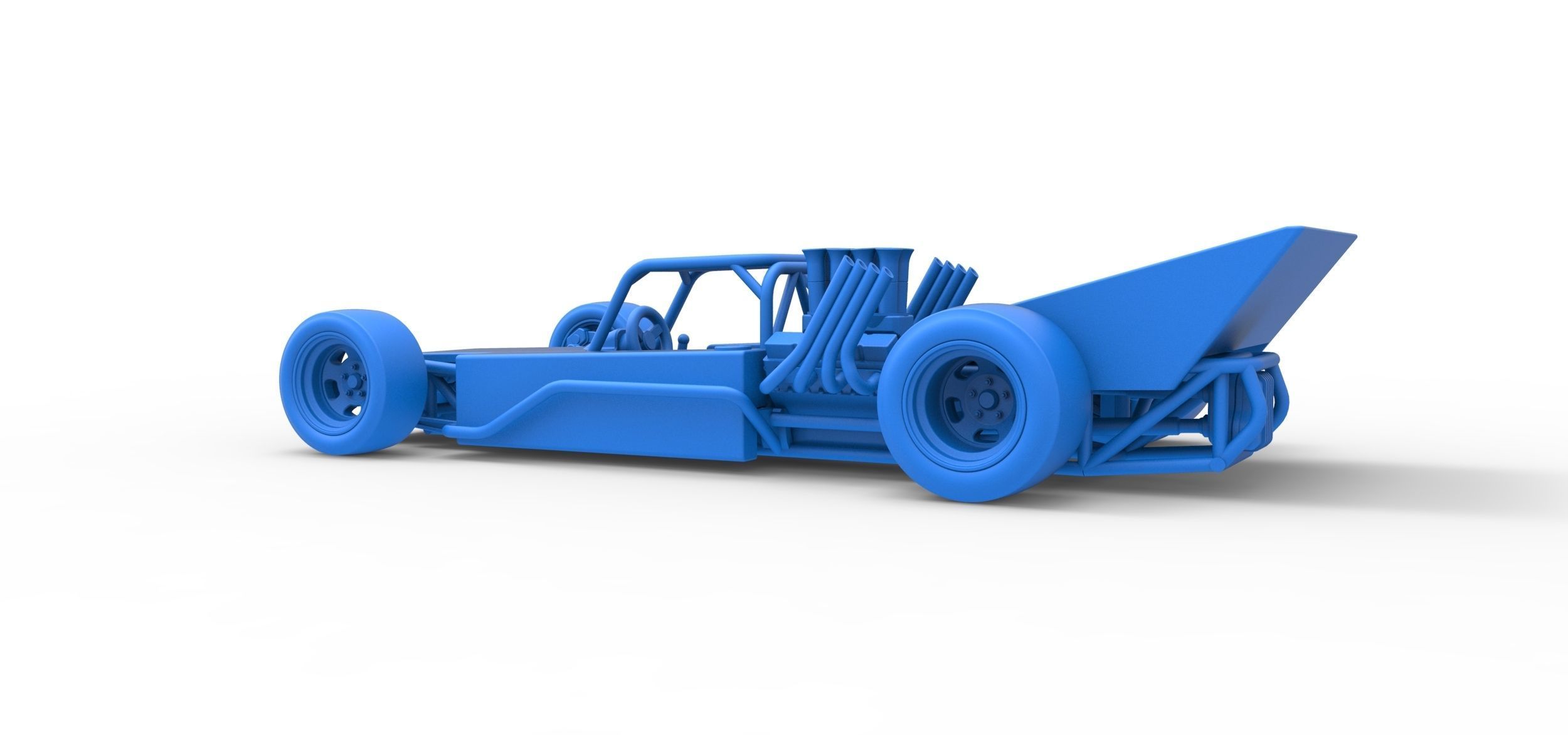 Supermodified rear engine race car Version 2 Scale 1 to 25 3D print model_38
