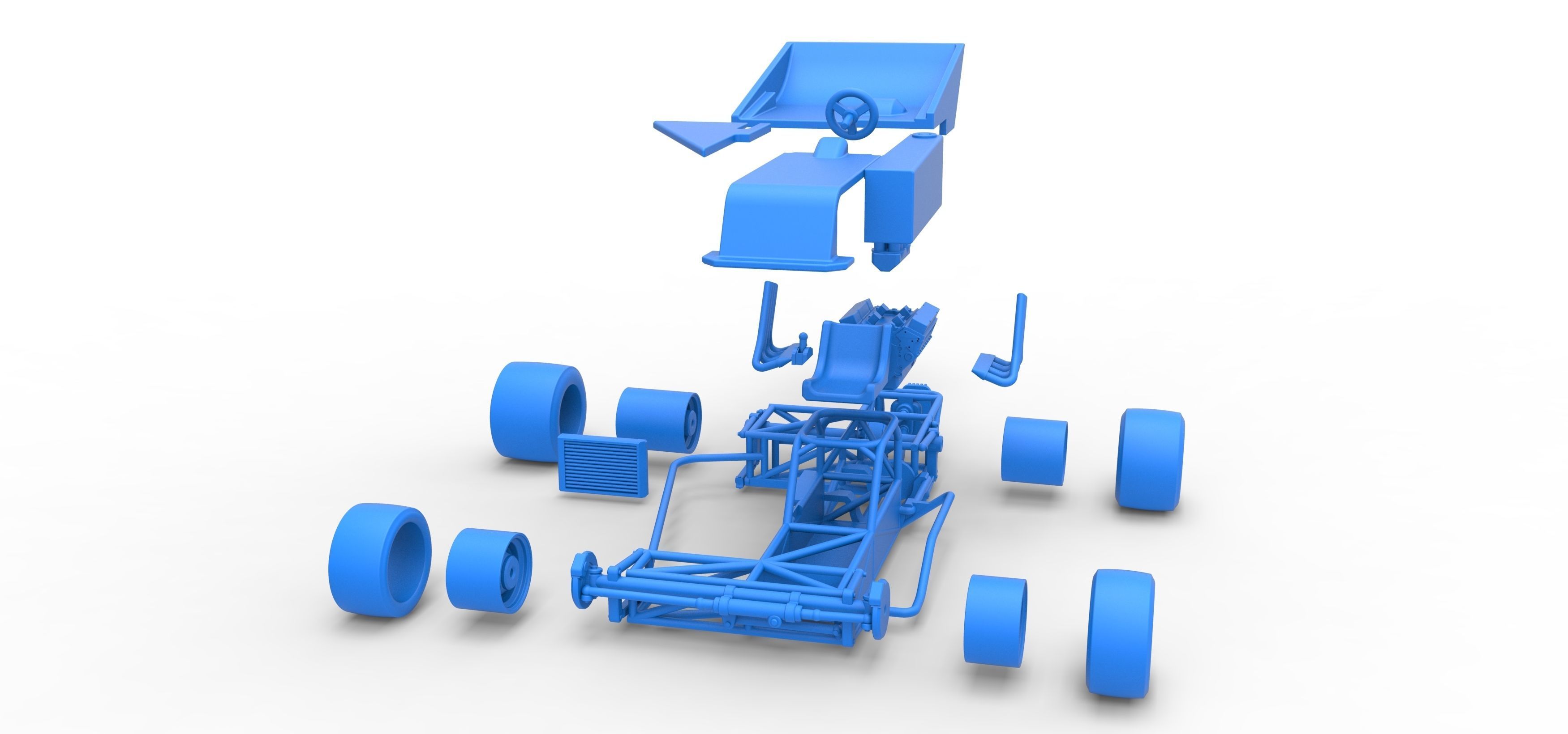 Supermodified rear engine race car Version 2 Scale 1 to 25 3D print model_53