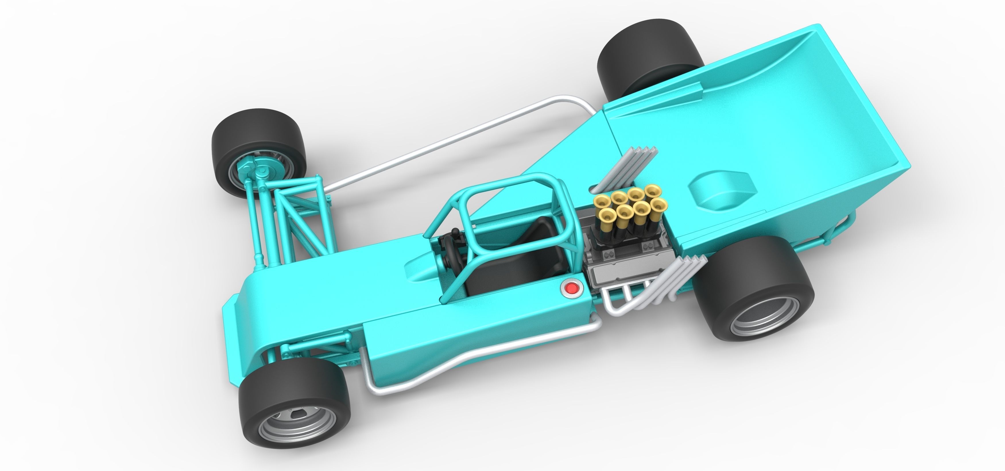 Supermodified rear engine race car Version 2 Scale 1 to 25 3D print model_4