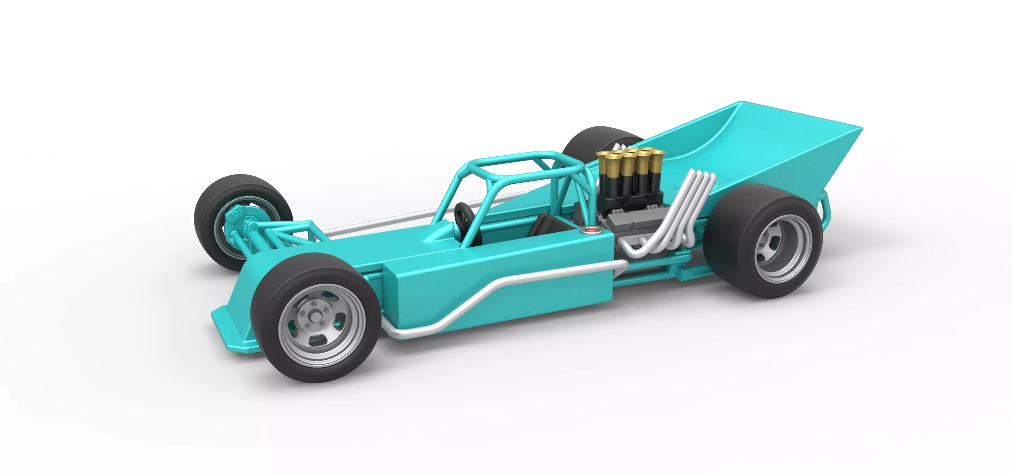 Supermodified rear engine race car Version 2 Scale 1 to 25 3D print model_0
