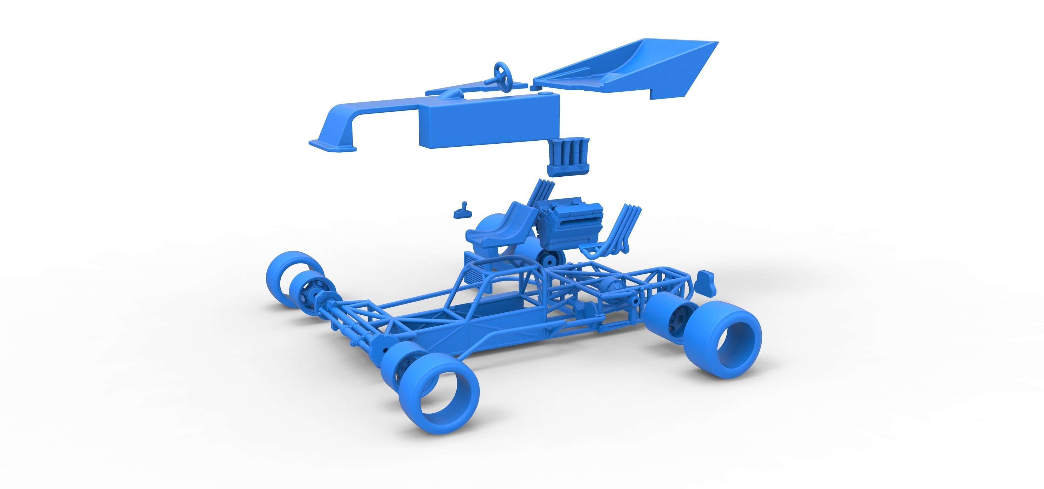 Supermodified rear engine race car Version 2 Scale 1 to 25 3D print model_51