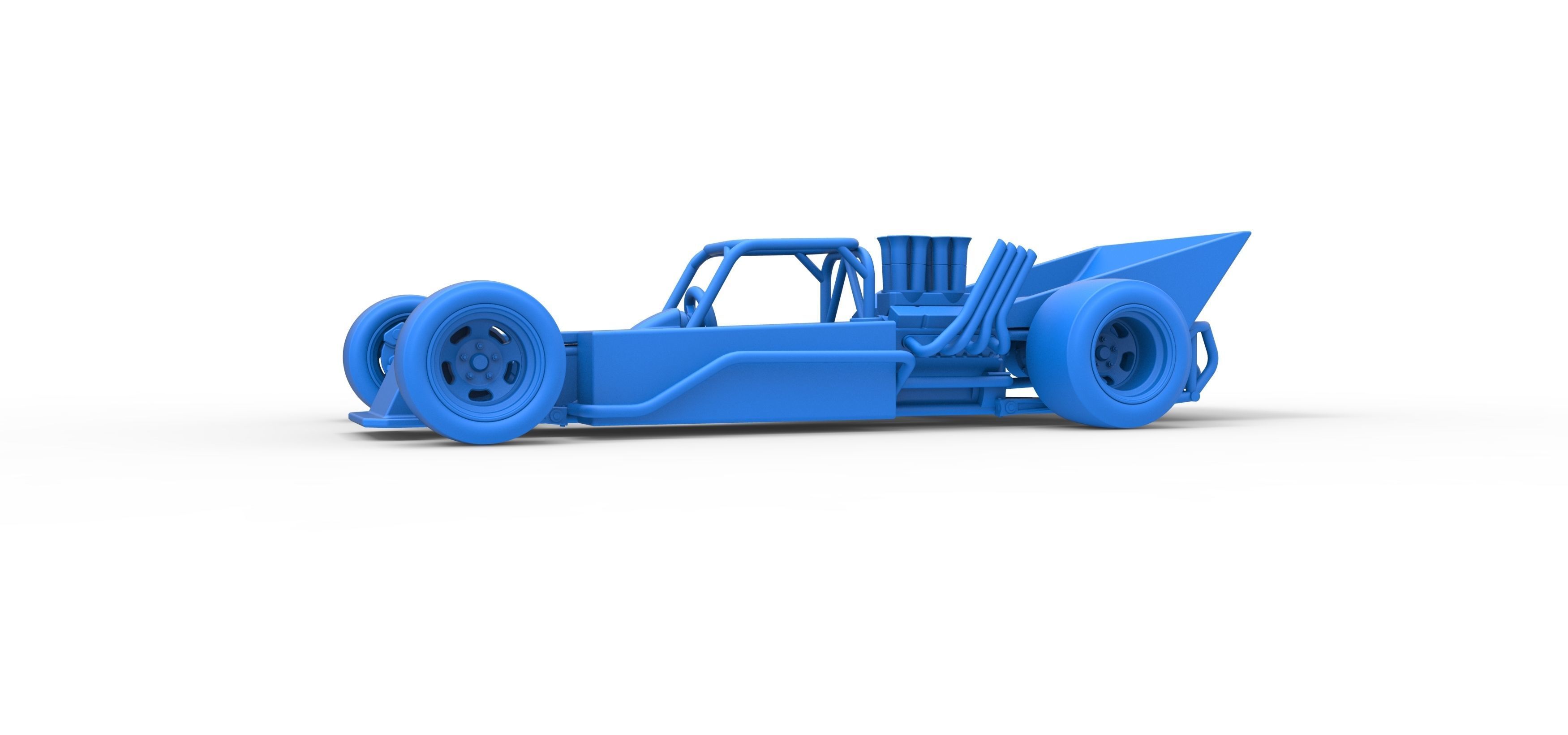 Supermodified rear engine race car Version 2 Scale 1 to 25 3D print model_27