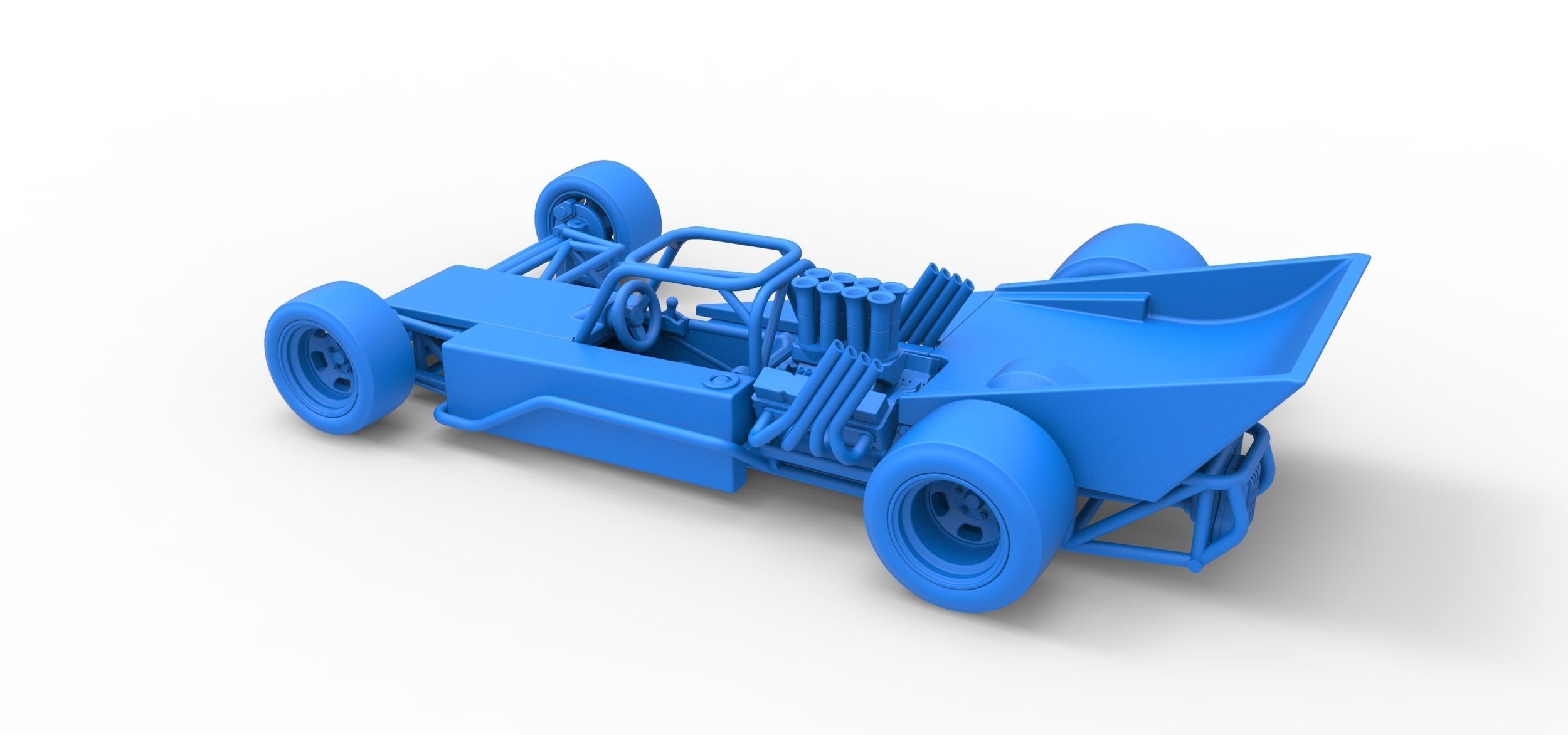 Supermodified rear engine race car Version 2 Scale 1 to 25 3D print model_37