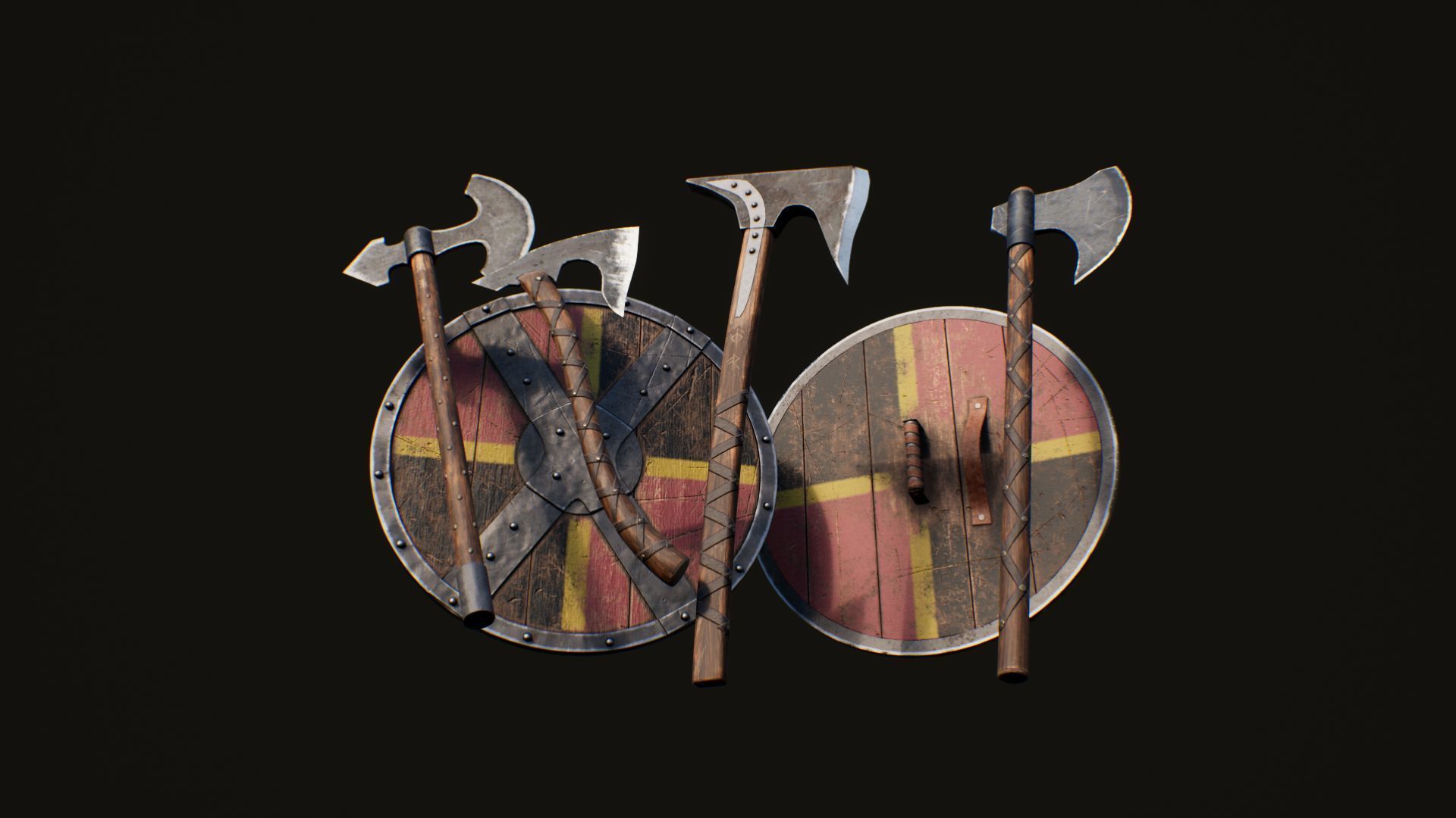 Melee Weapon Kit Medieval UE4 and 5 Low-poly 3D model_5