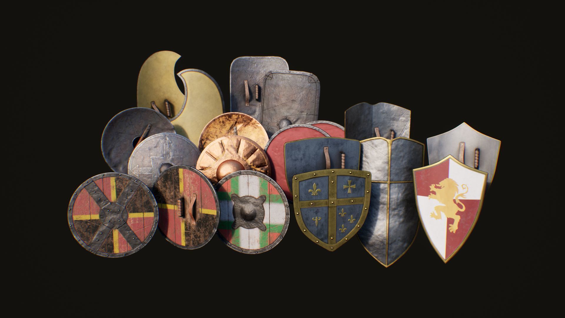 Melee Weapon Kit Medieval UE4 and 5 Low-poly 3D model_8